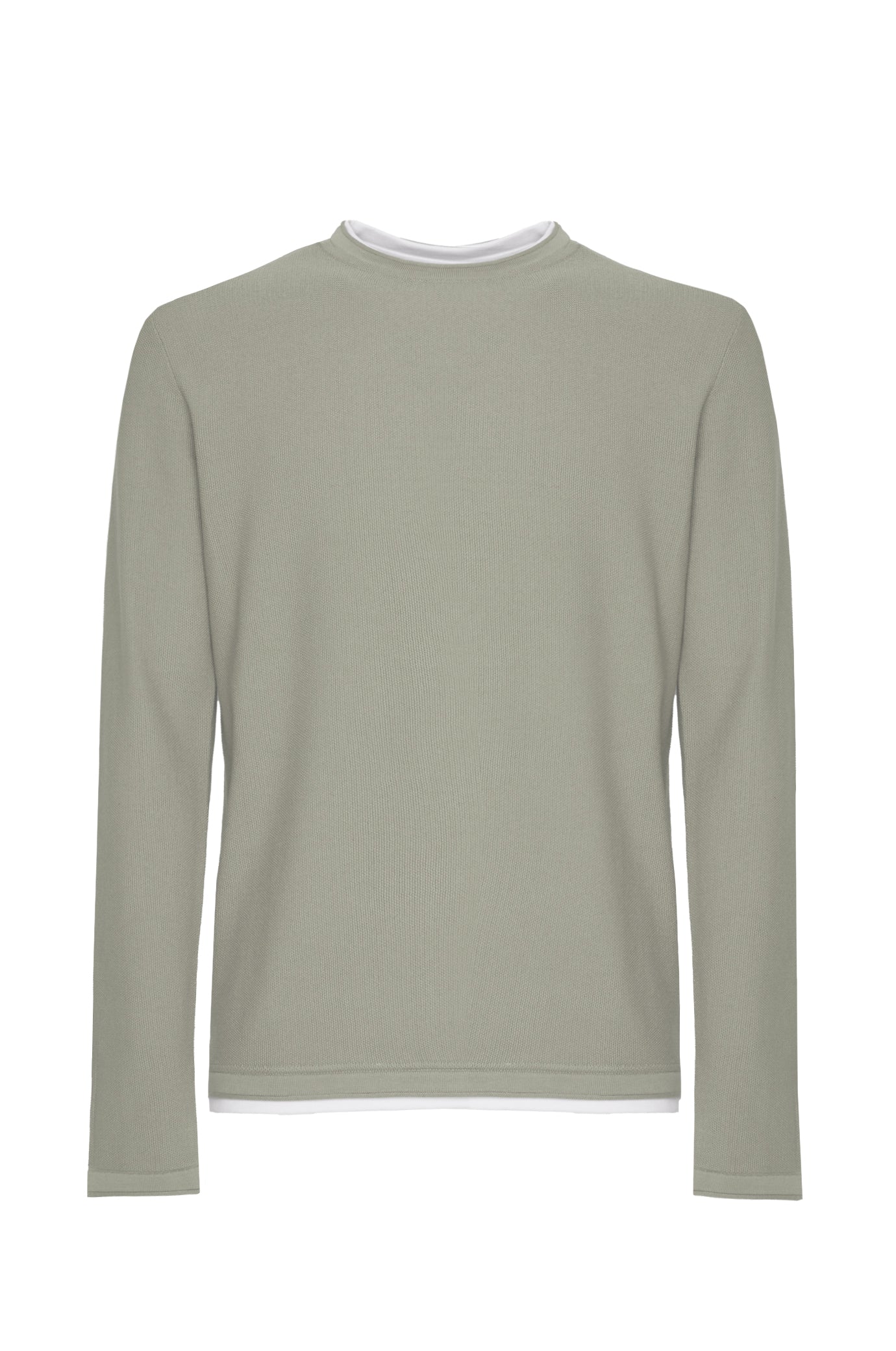 Pullover leggero effetto doppia maglia|Colore:Salvia