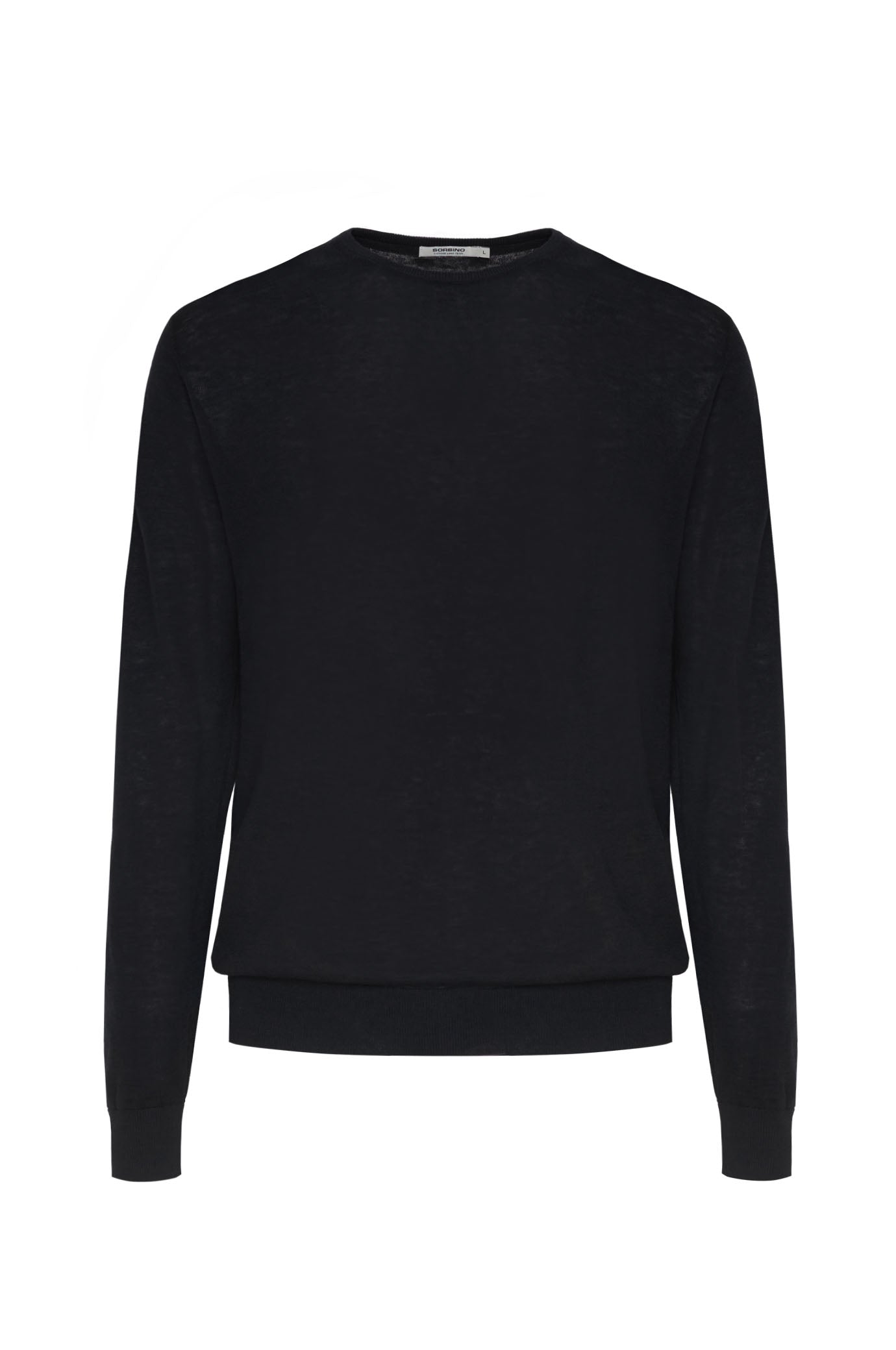 Pullover leggero misto lino seta|Colore:Nero