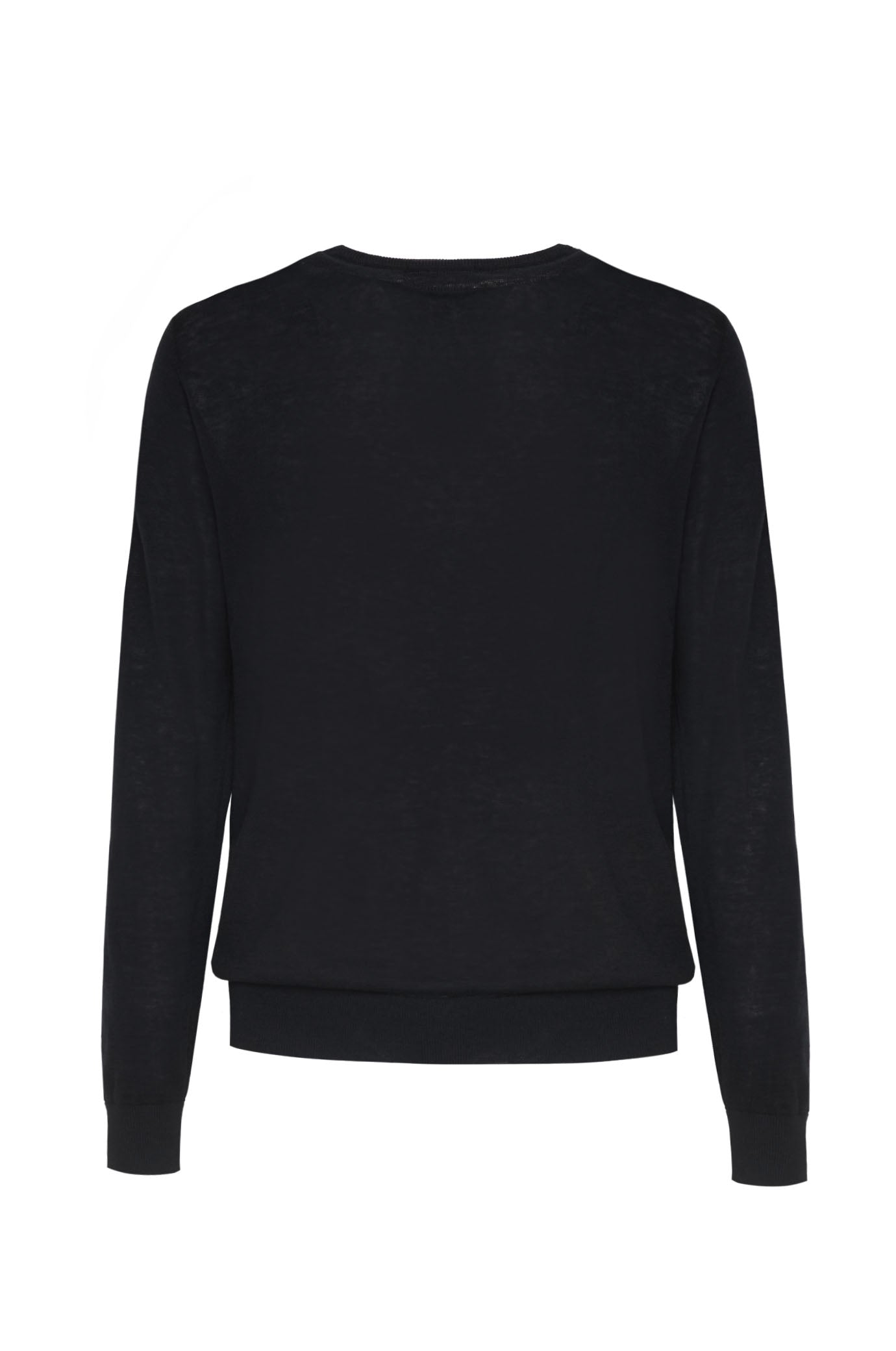 Pullover leggero misto lino seta|Colore:Nero