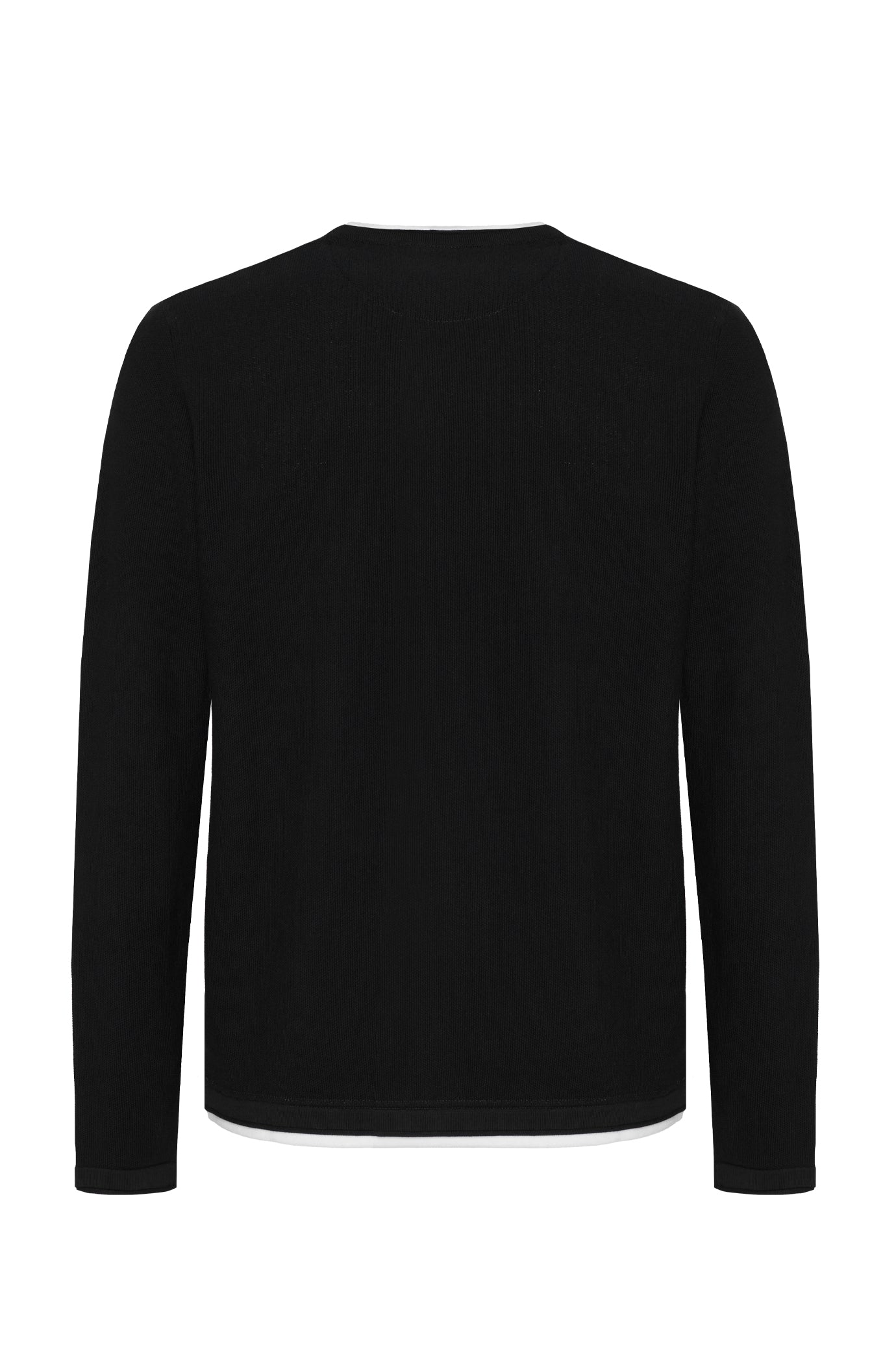 Pullover leggero effetto doppia maglia|Colore:Nero