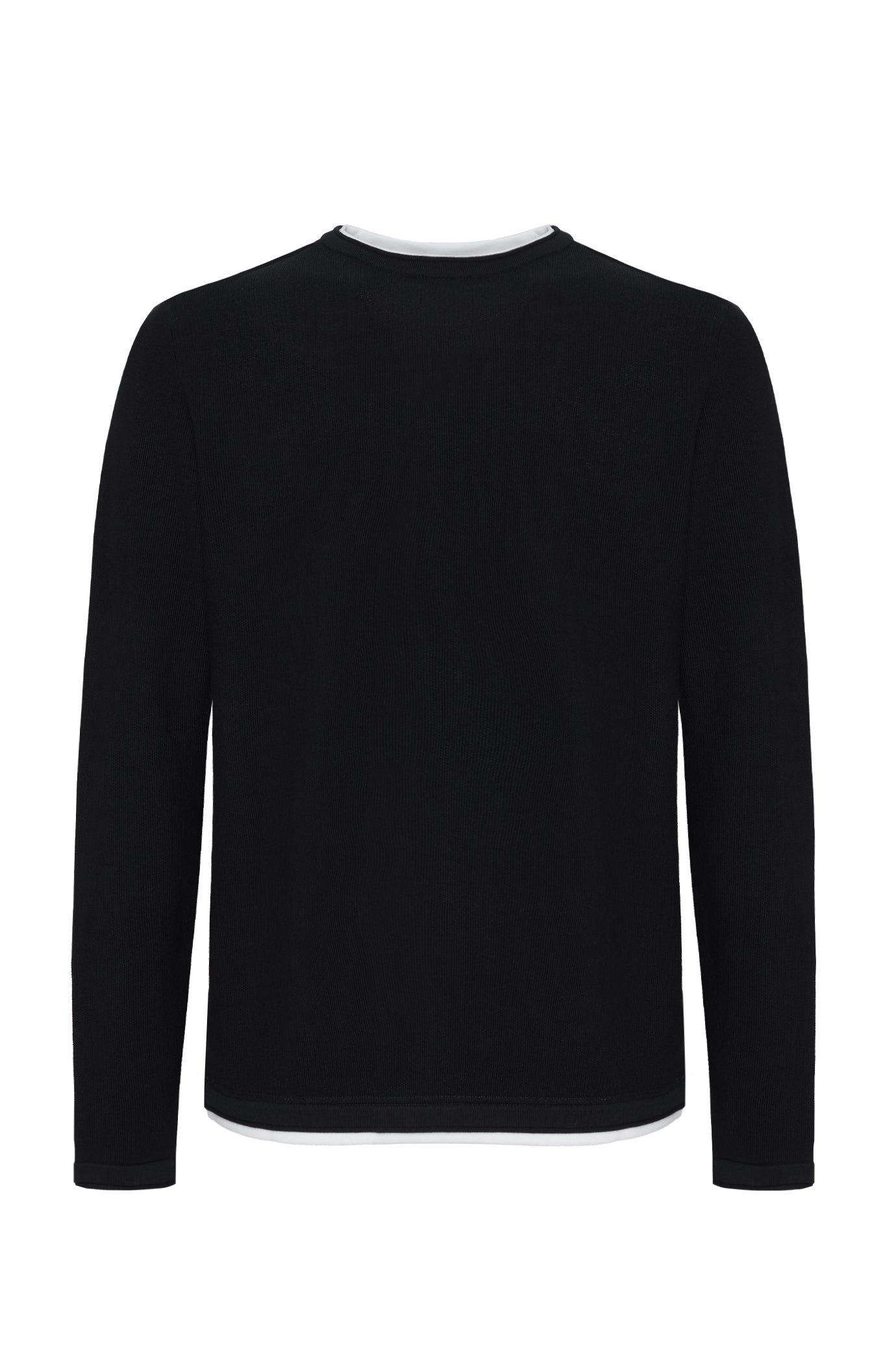 Pullover leggero effetto doppia maglia|Colore:Nero