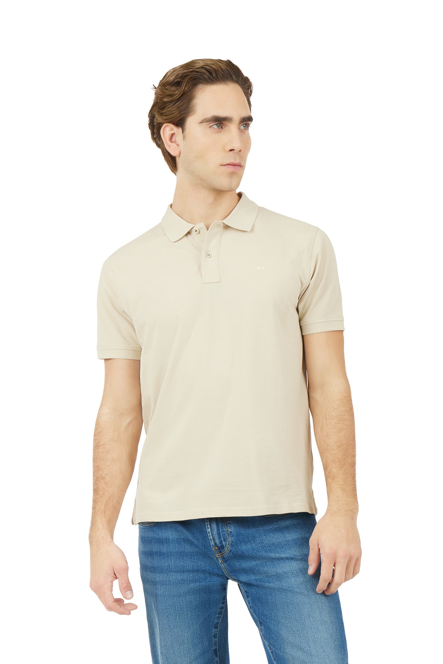 Polo con ricamo basic|Colore:Beige