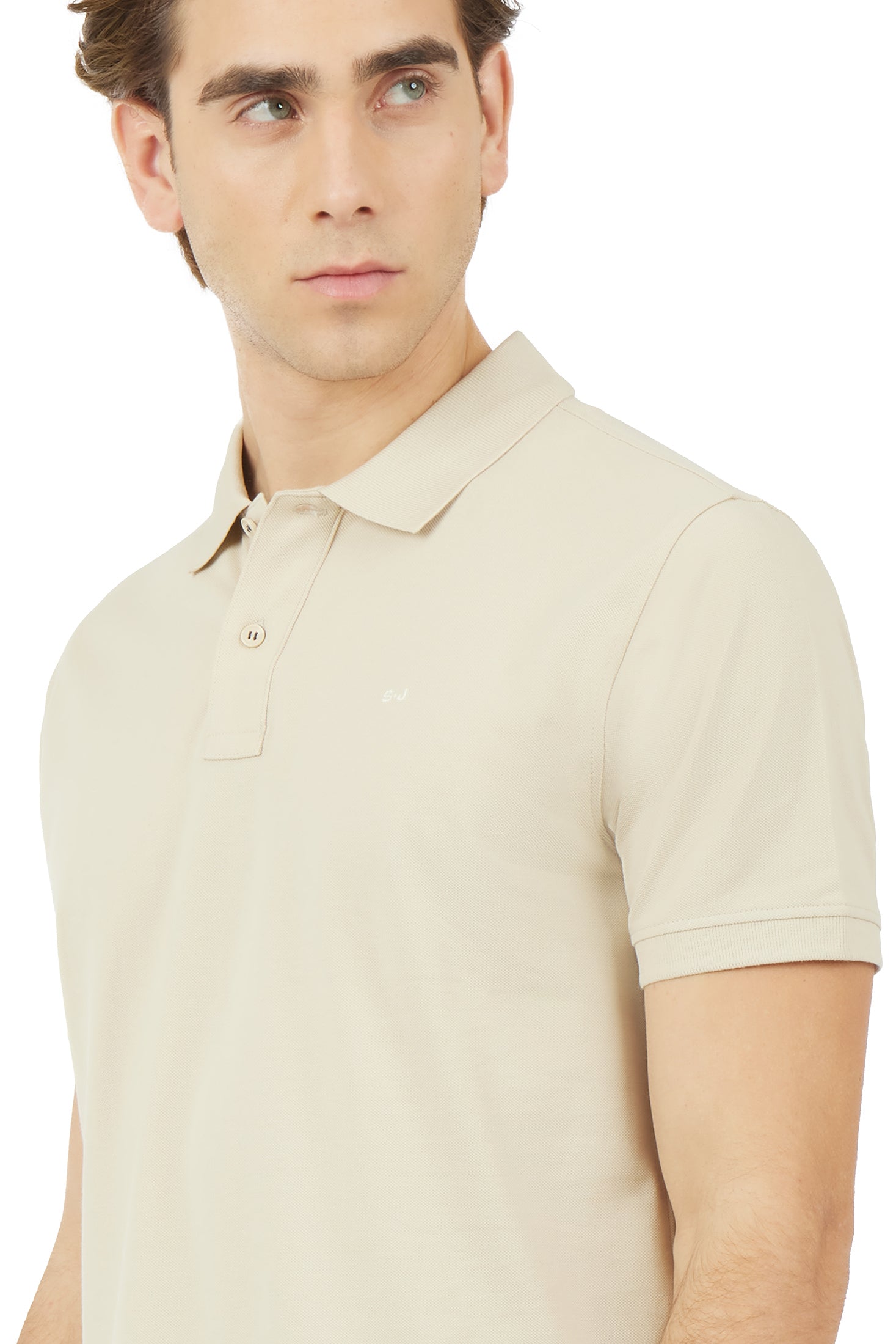 Polo con ricamo basic|Colore:Beige