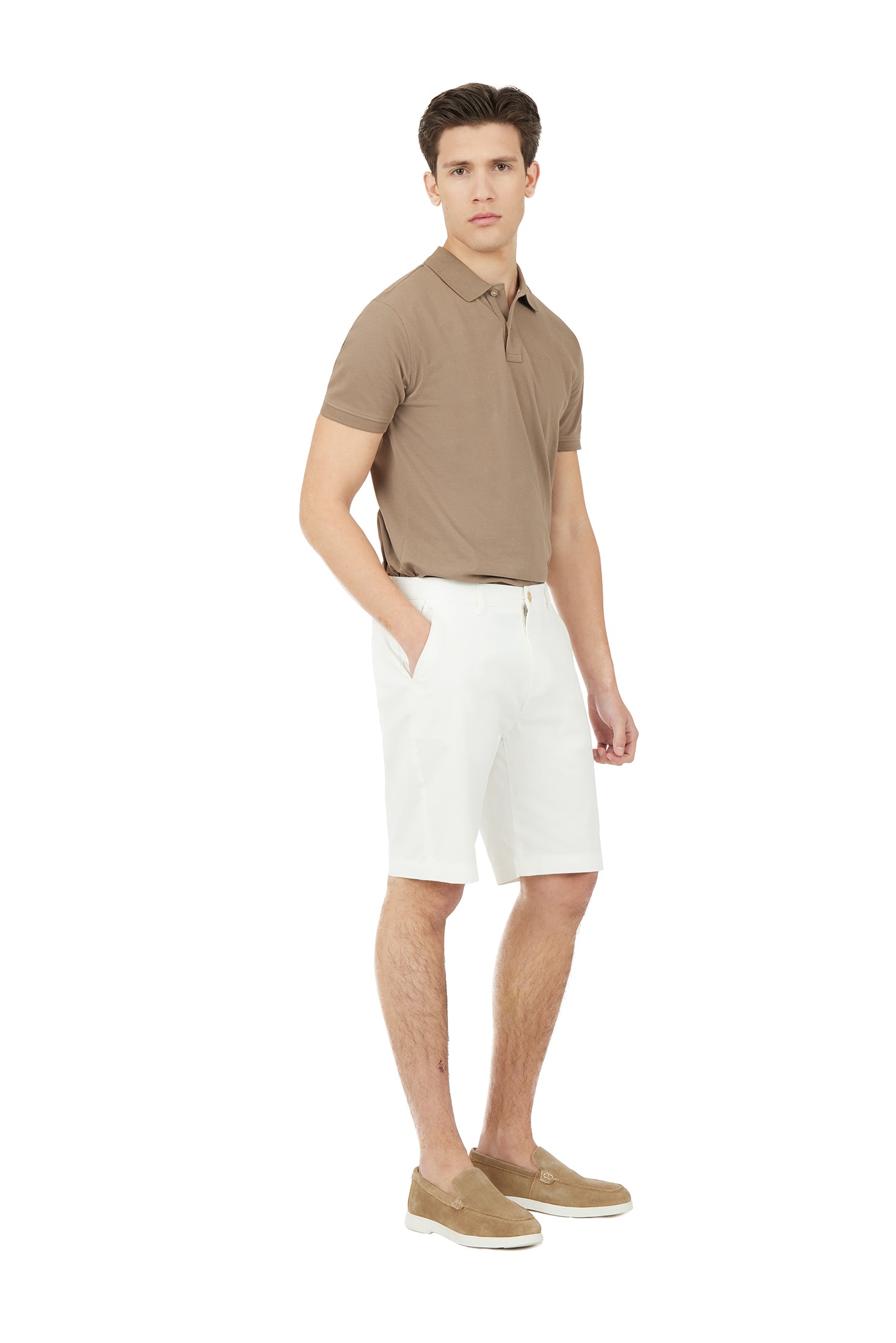 Polo con ricamo basic|Colore:Fango