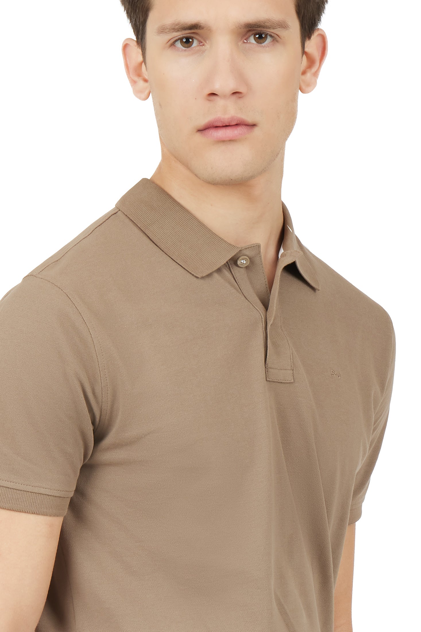 Polo con ricamo basic|Colore:Fango