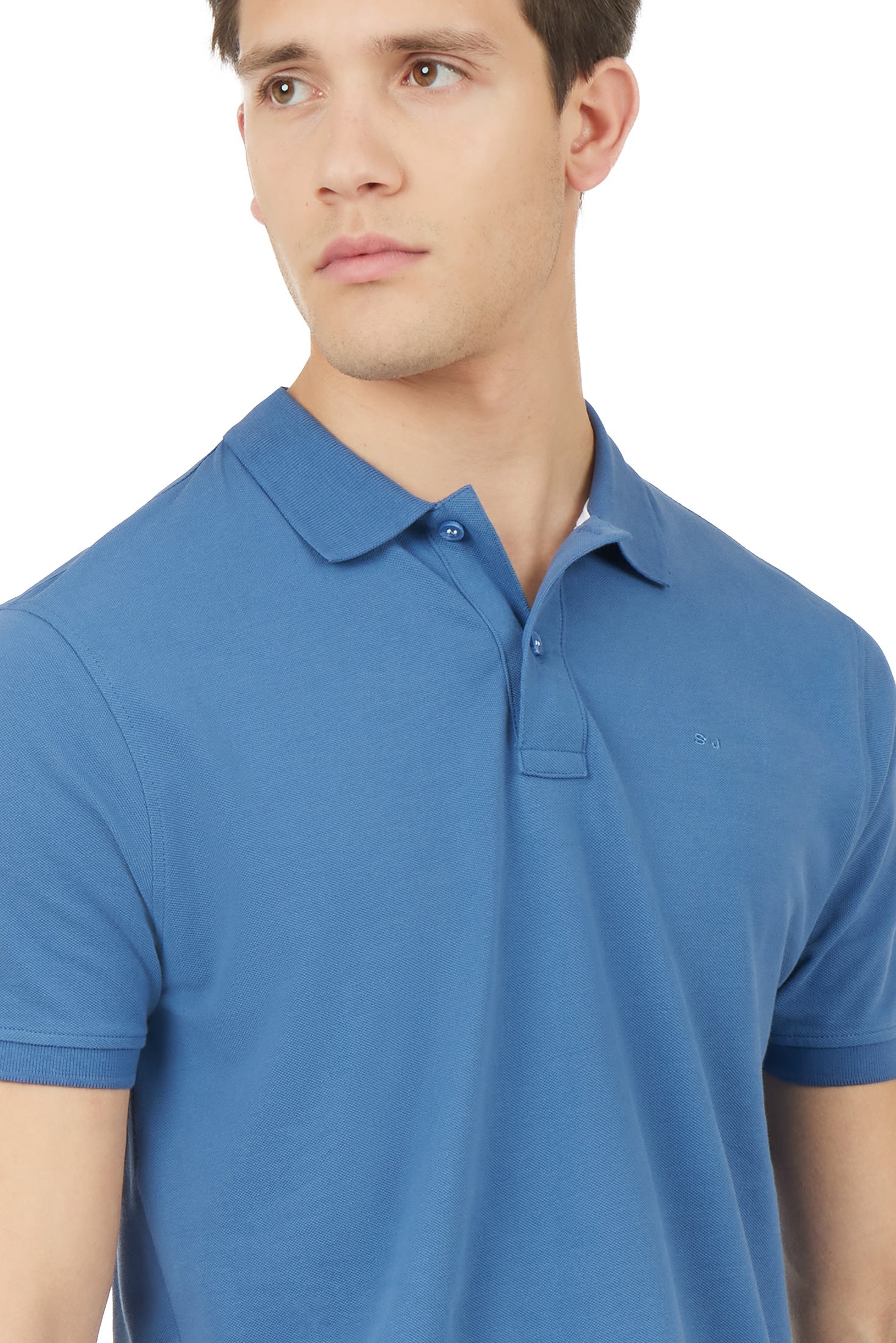 Polo con ricamo basic|Colore:Indaco