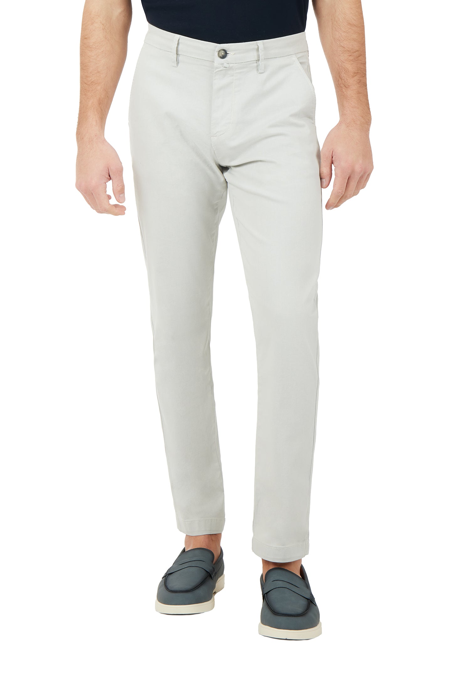 Pantaloni chinos slim fit dobby tinto filo|Colore:Crema