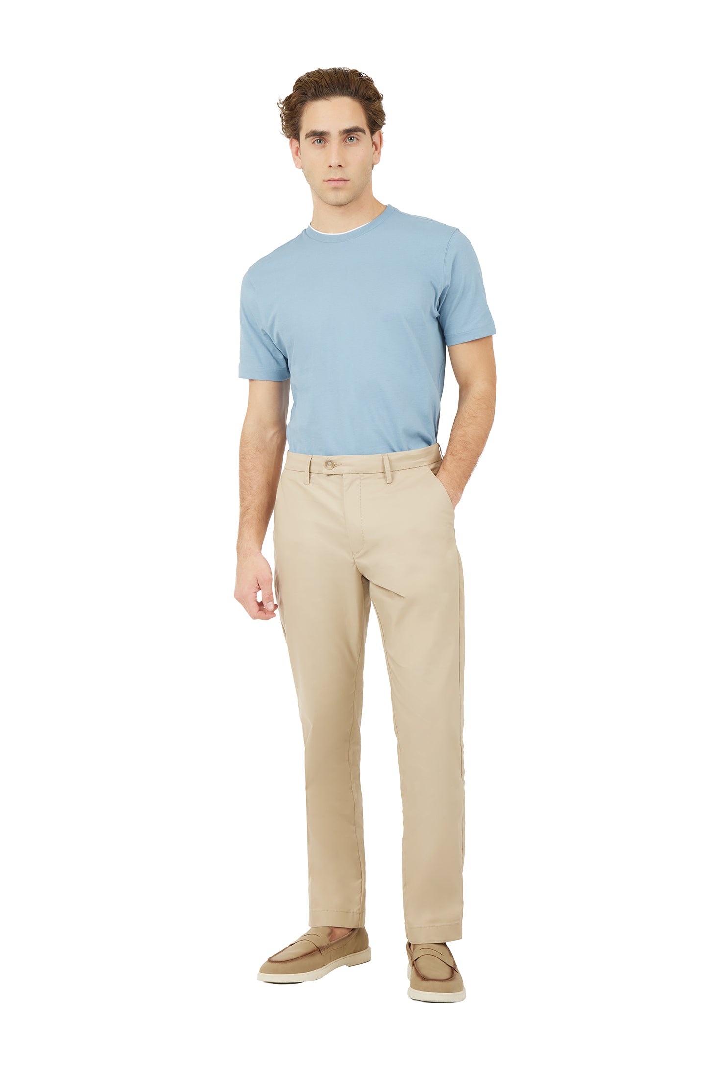 Pantaloni chinos regular fit tecnici tino filo|Colore:Beige