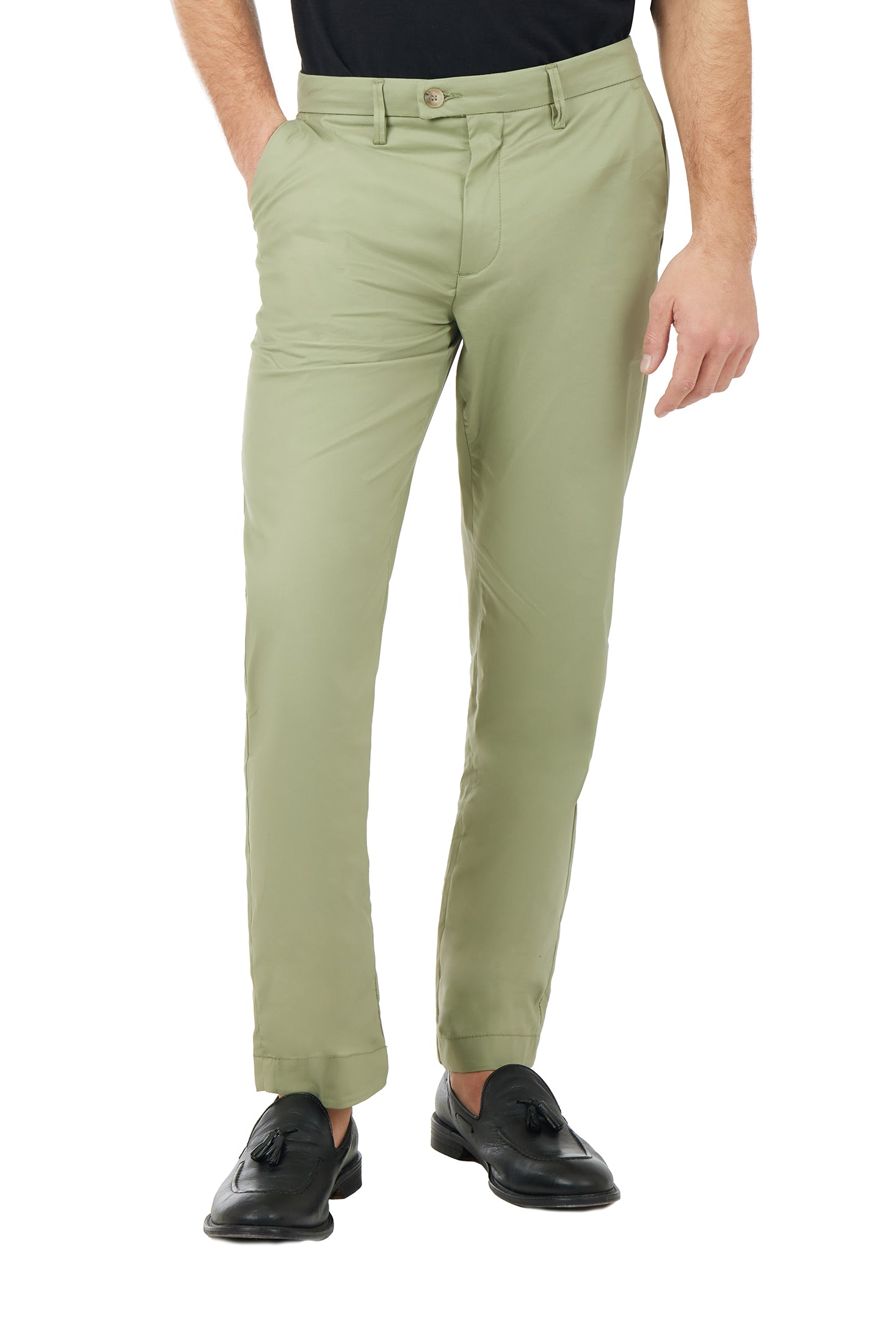 Pantaloni chinos regular fit tecnici tino filo|Colore:Salvia