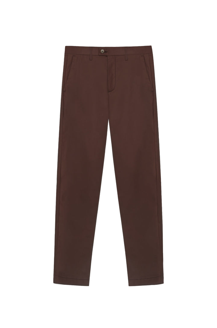 Pantaloni chinos regular fit tecnici tino filo|Colore:Moka