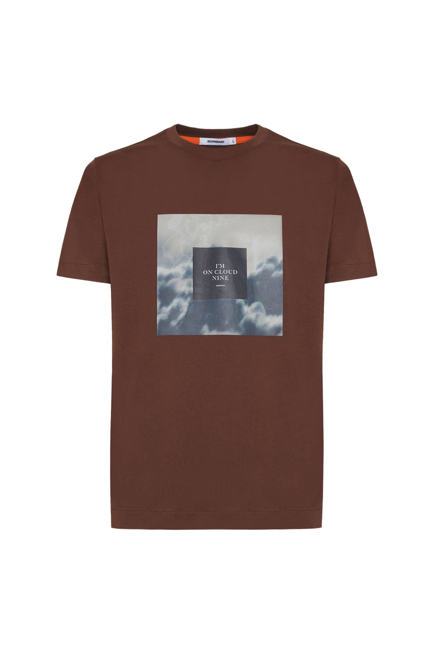 T-shirt con stampa|Colore:Moka