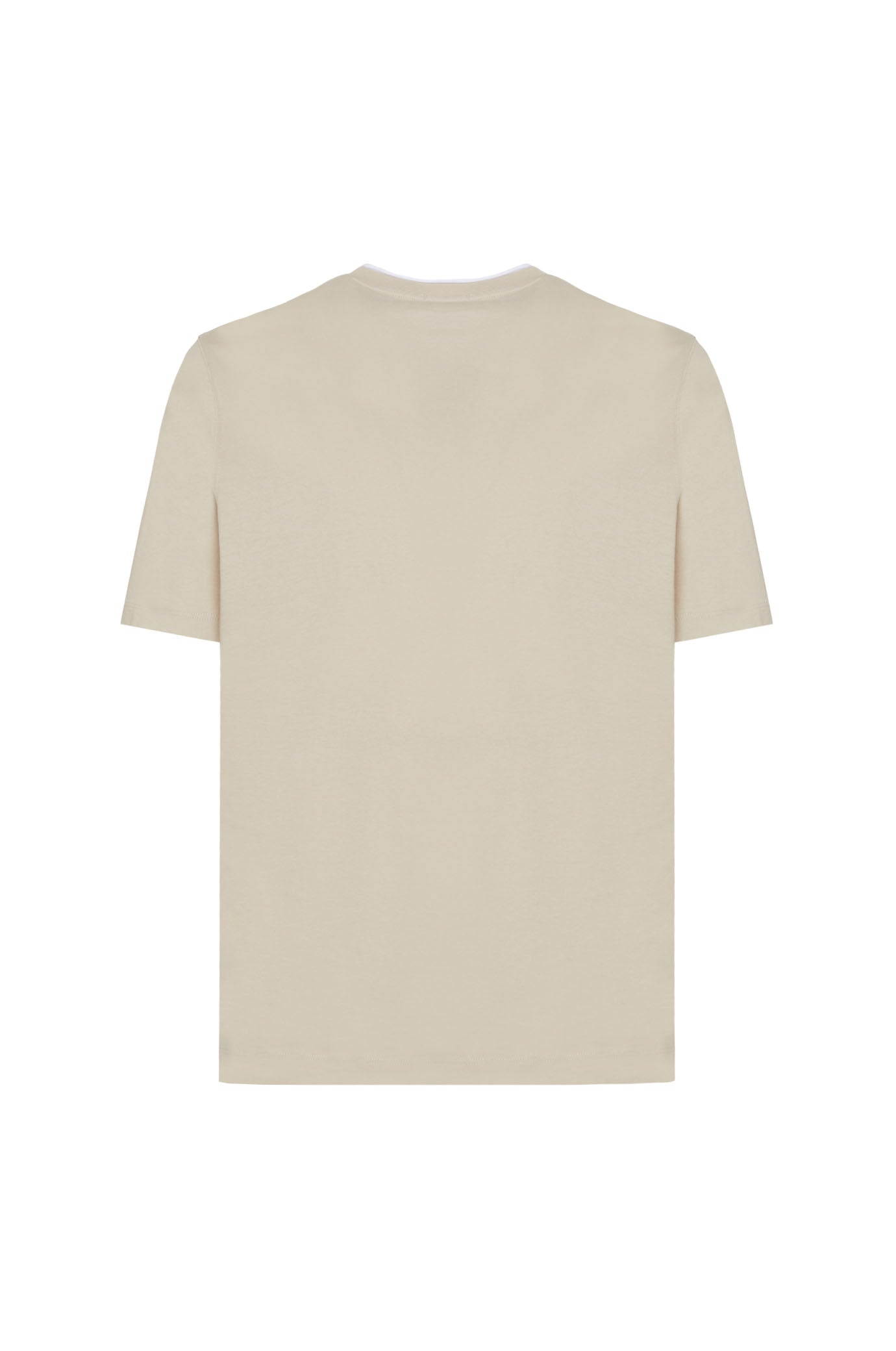 T-shirt con effetto doppia maglia|Colore:Beige
