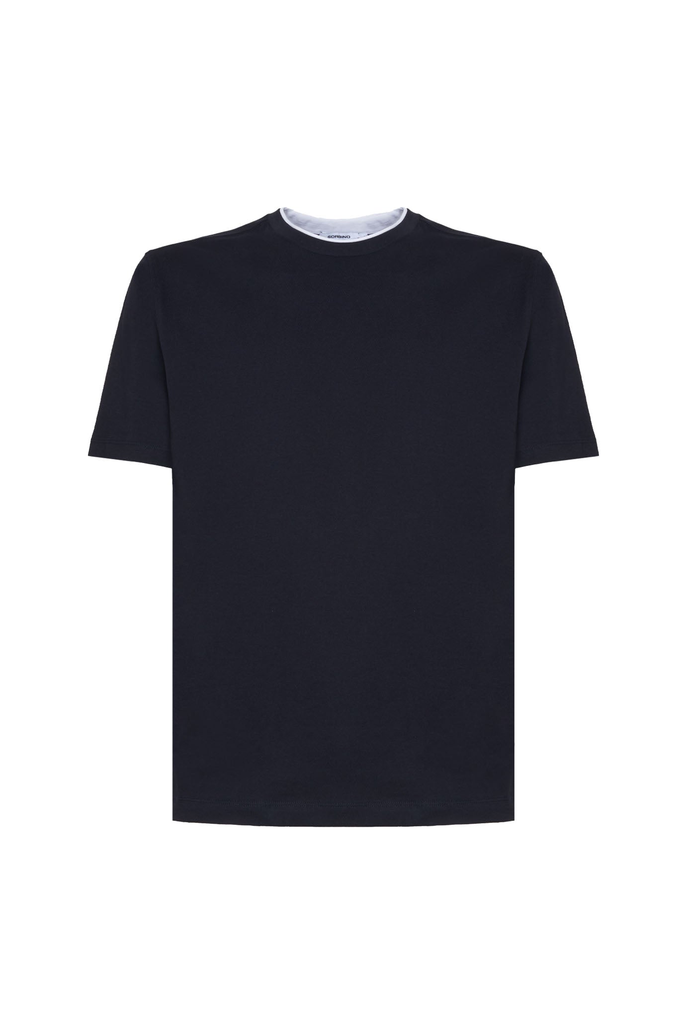 T-shirt con effetto doppia maglia|Colore:Blu/navy