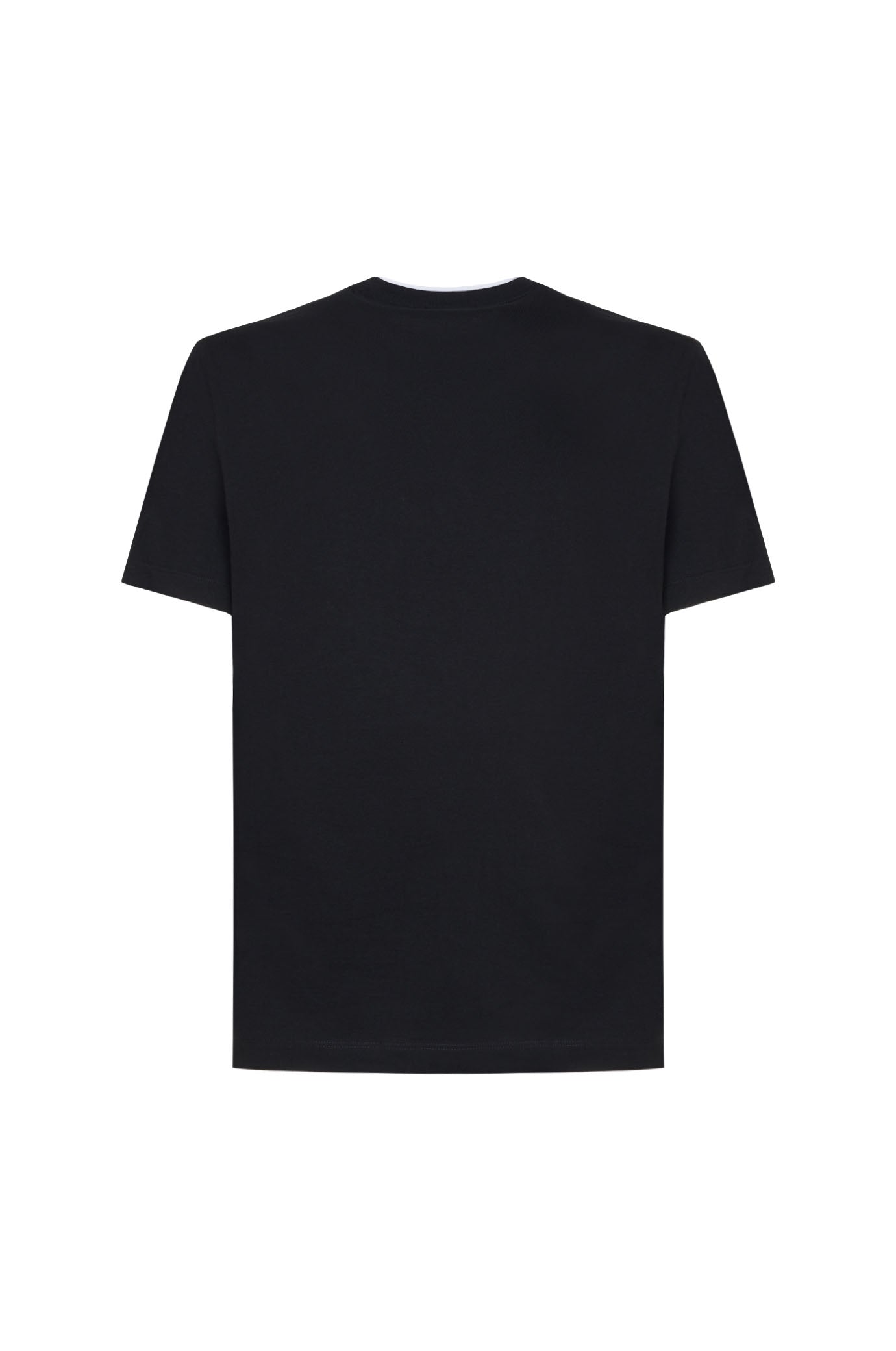 T-shirt con effetto doppia maglia|Colore:Nero