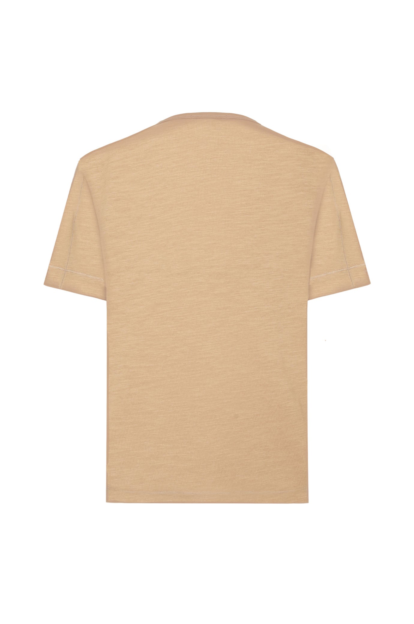 T-shirt serafino cotone mercerizzato|Colore:Cammello