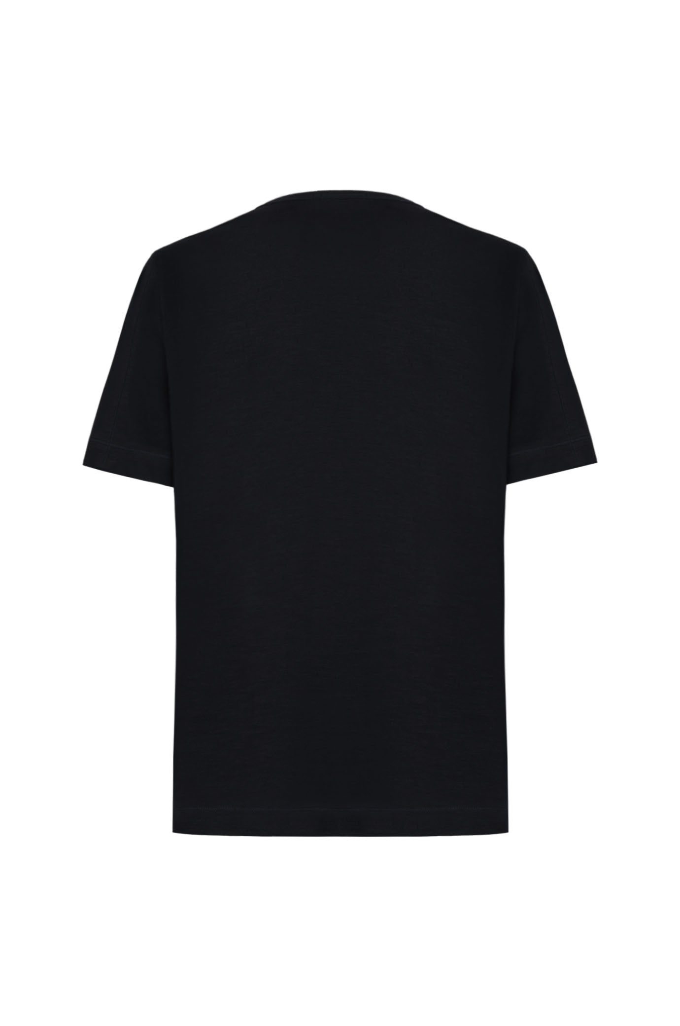 T-shirt serafino cotone mercerizzato|Colore:Nero