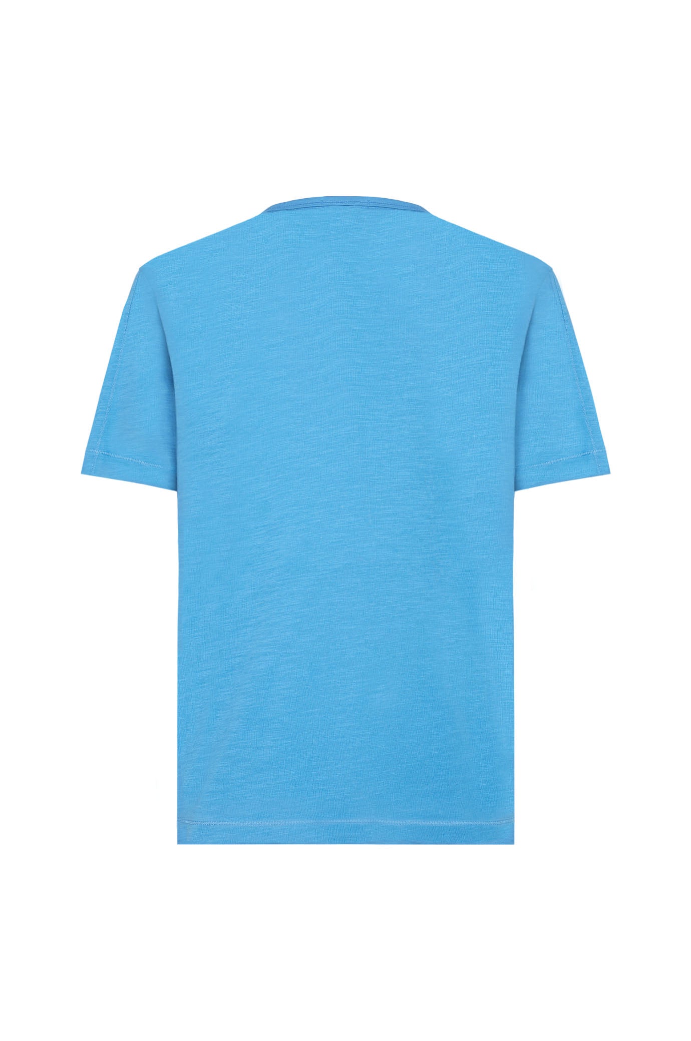 T-shirt serafino cotone mercerizzato|Colore:Oceano