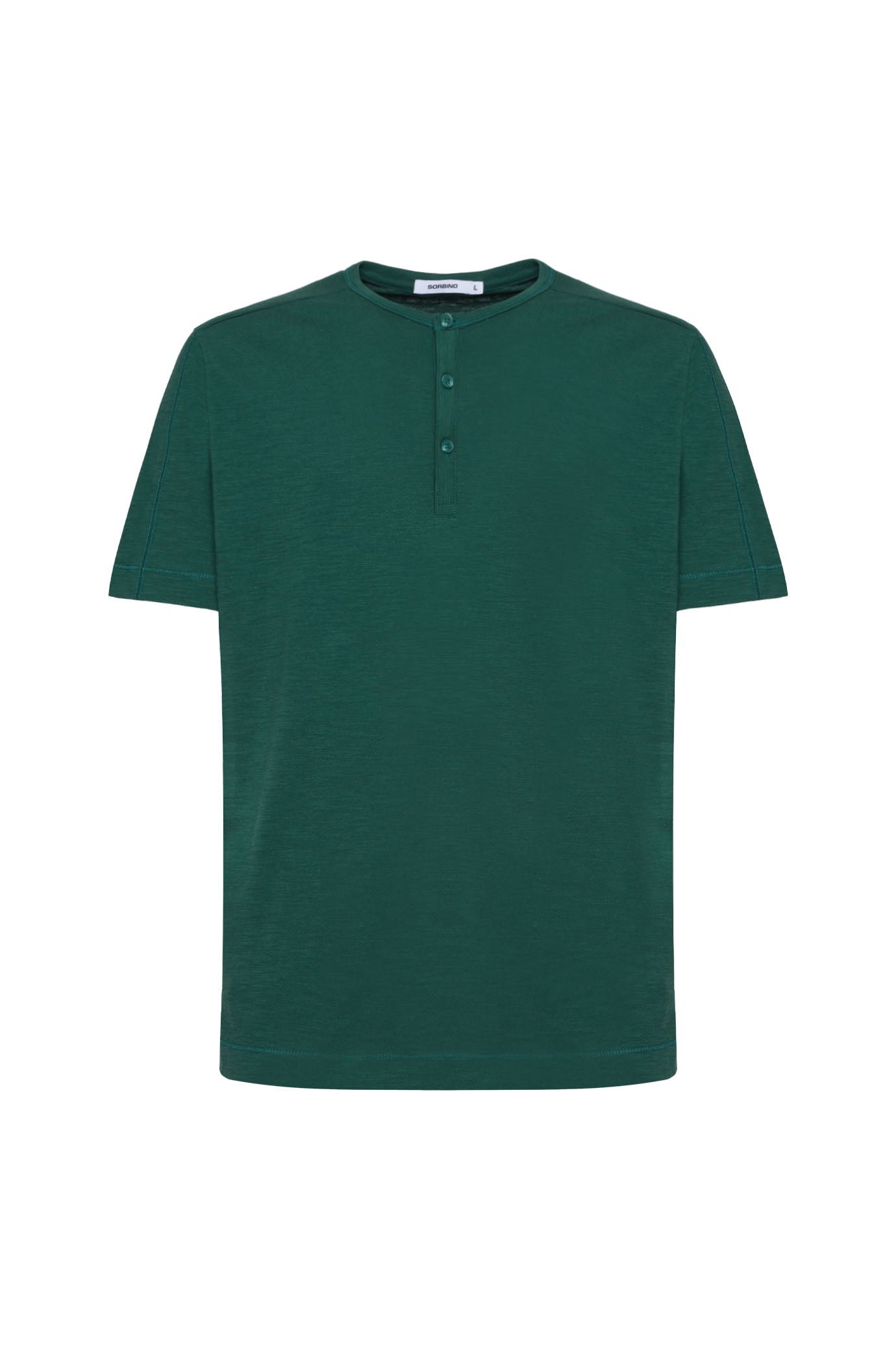 T-shirt serafino cotone mercerizzato|Colore:Bosco