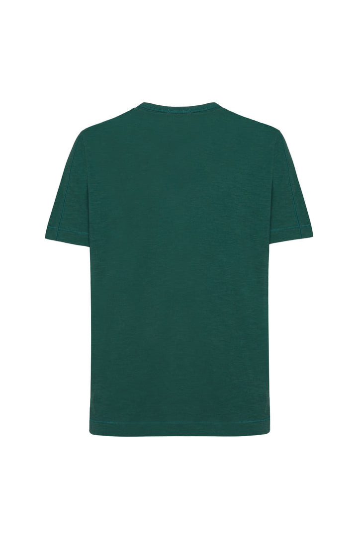 T-shirt serafino cotone mercerizzato|Colore:Bosco