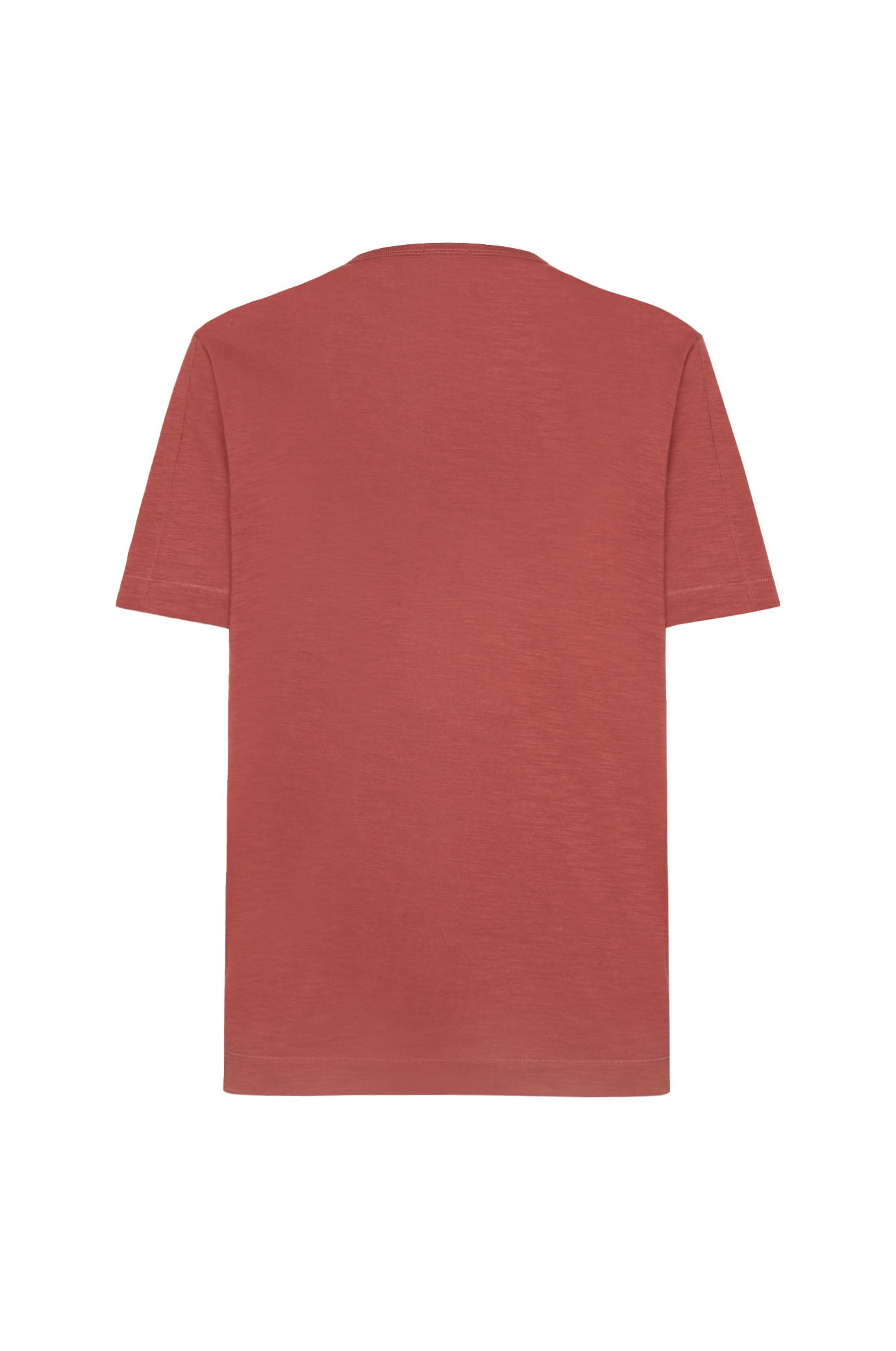 T-shirt serafino cotone mercerizzato|Colore:Terracotta