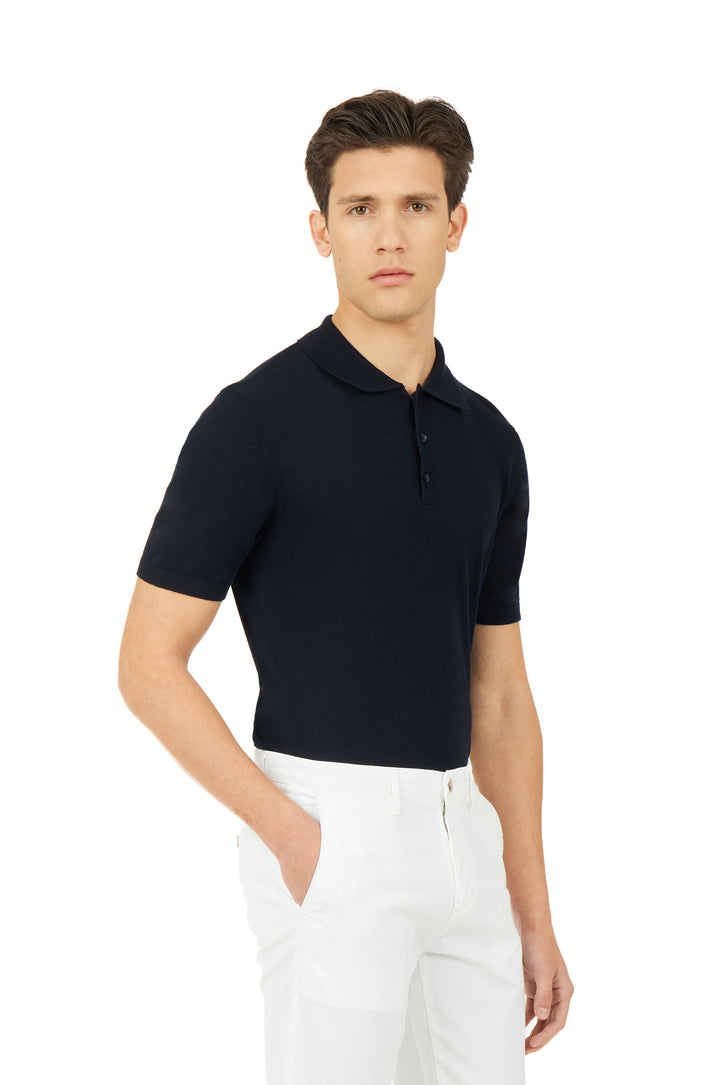 Polo in maglia basic|Colore:Blu/navy