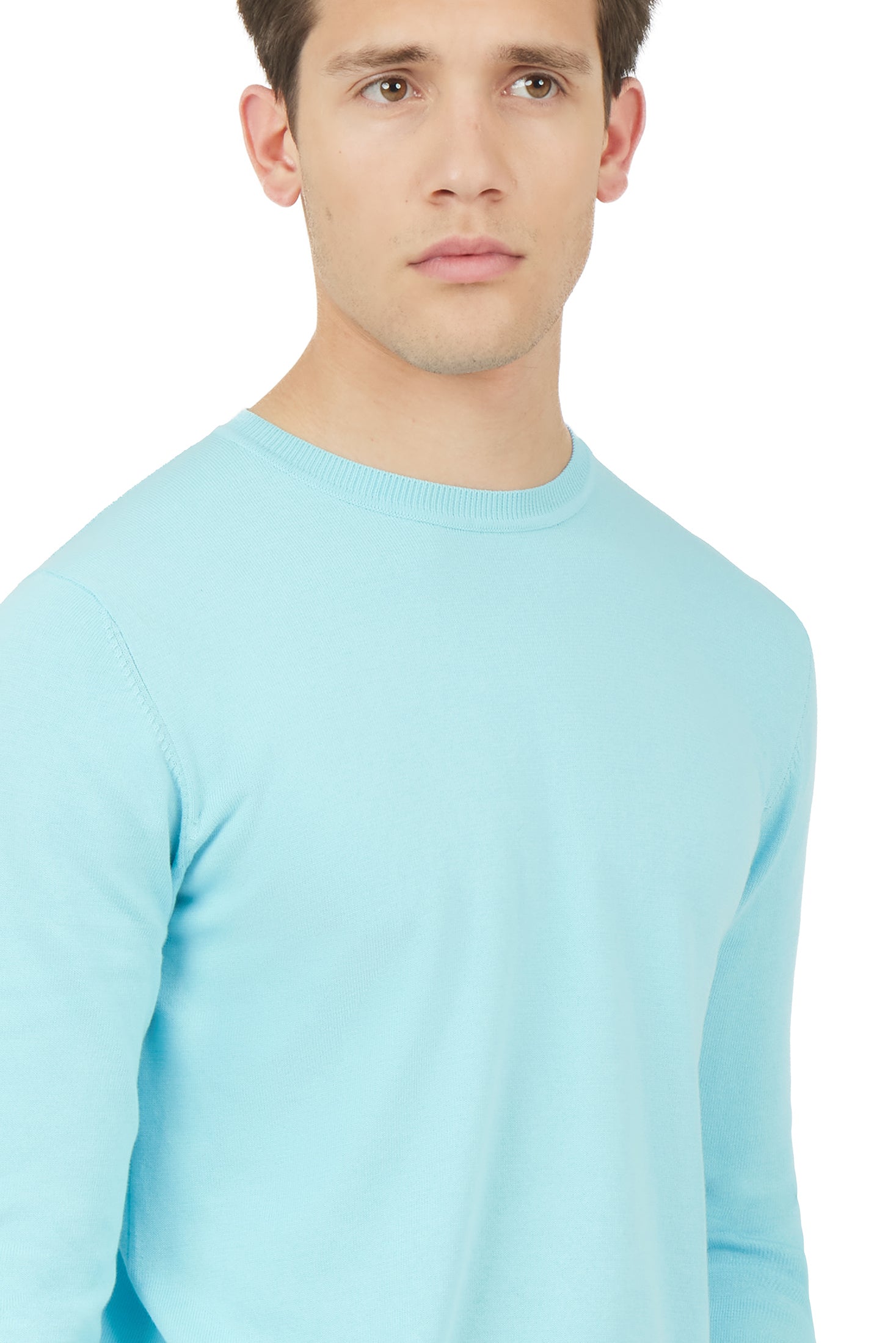 Pullover in cotone basic|Colore:Azzurro
