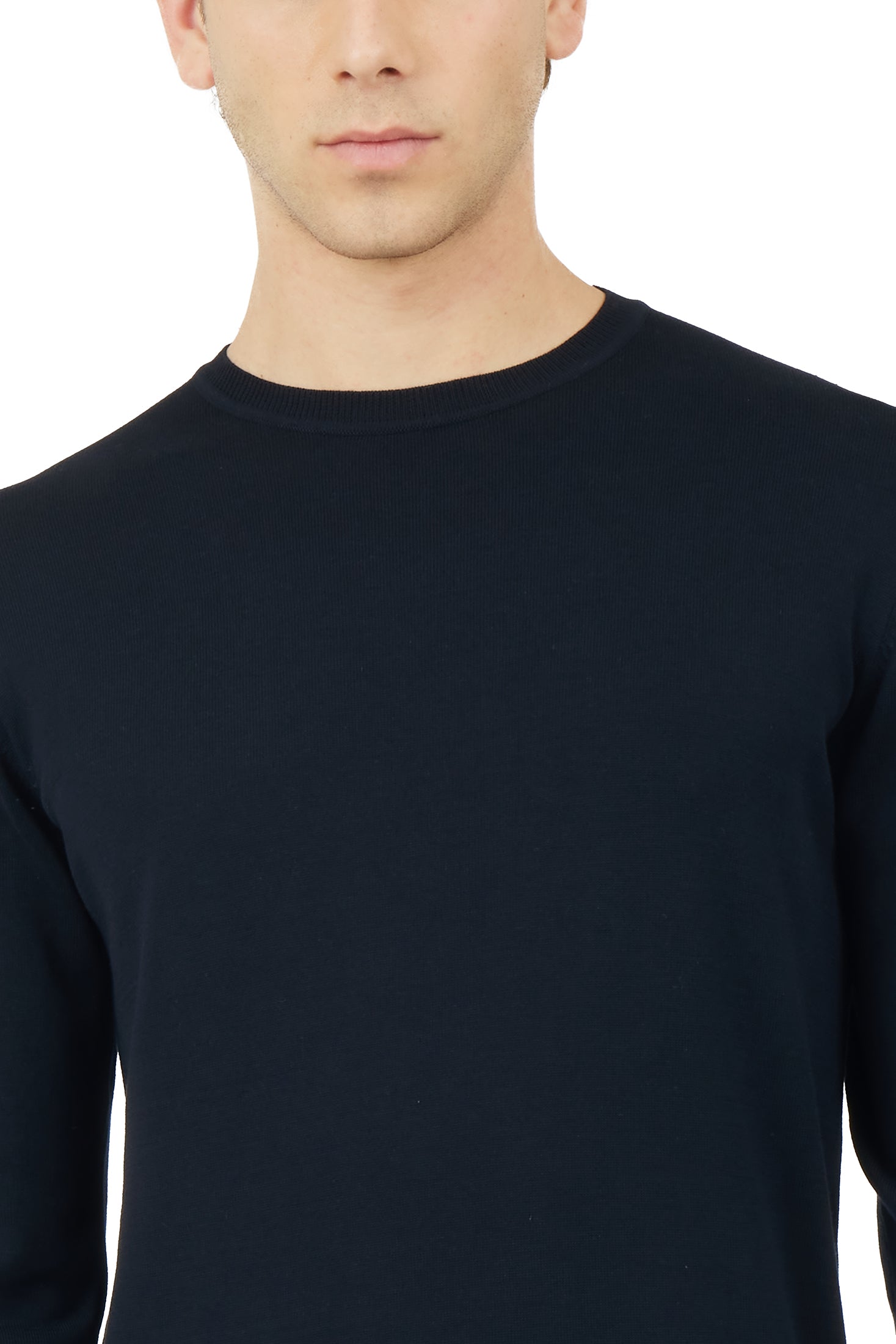 Pullover in cotone basic|Colore:Blu/navy