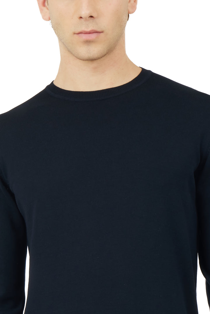 Pullover in cotone basic|Colore:Blu/navy