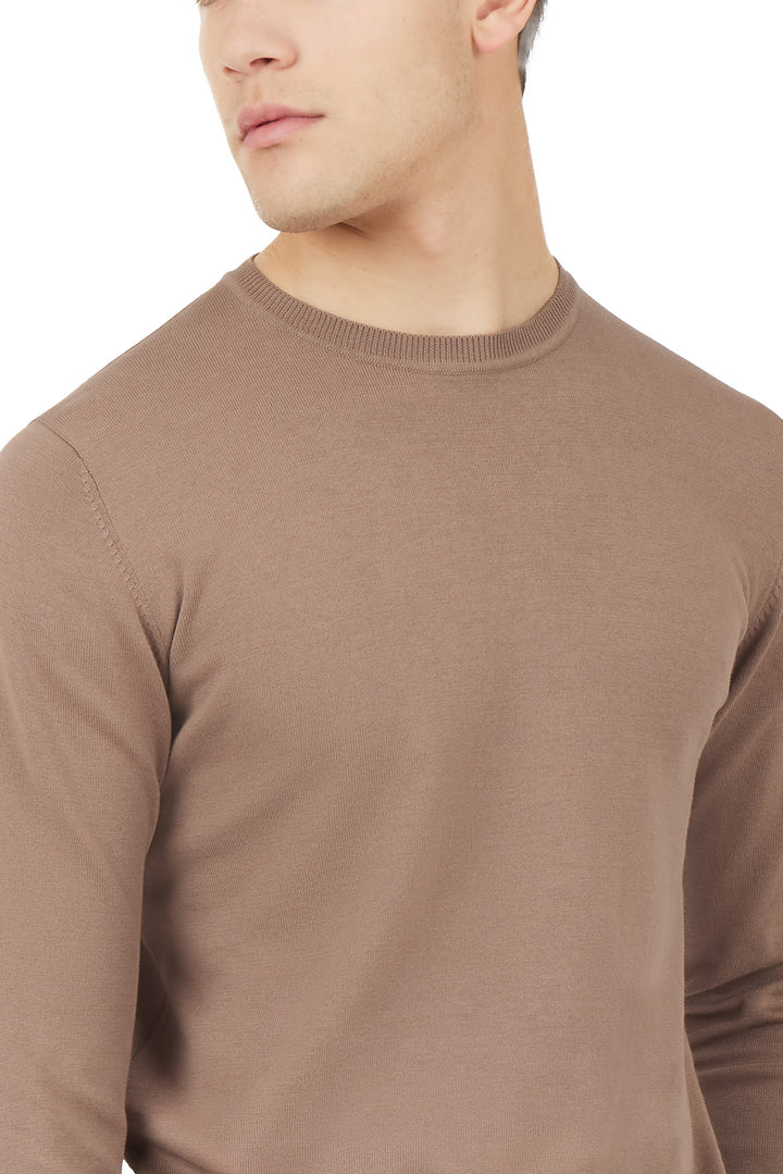 Pullover in cotone basic|Colore:Fango