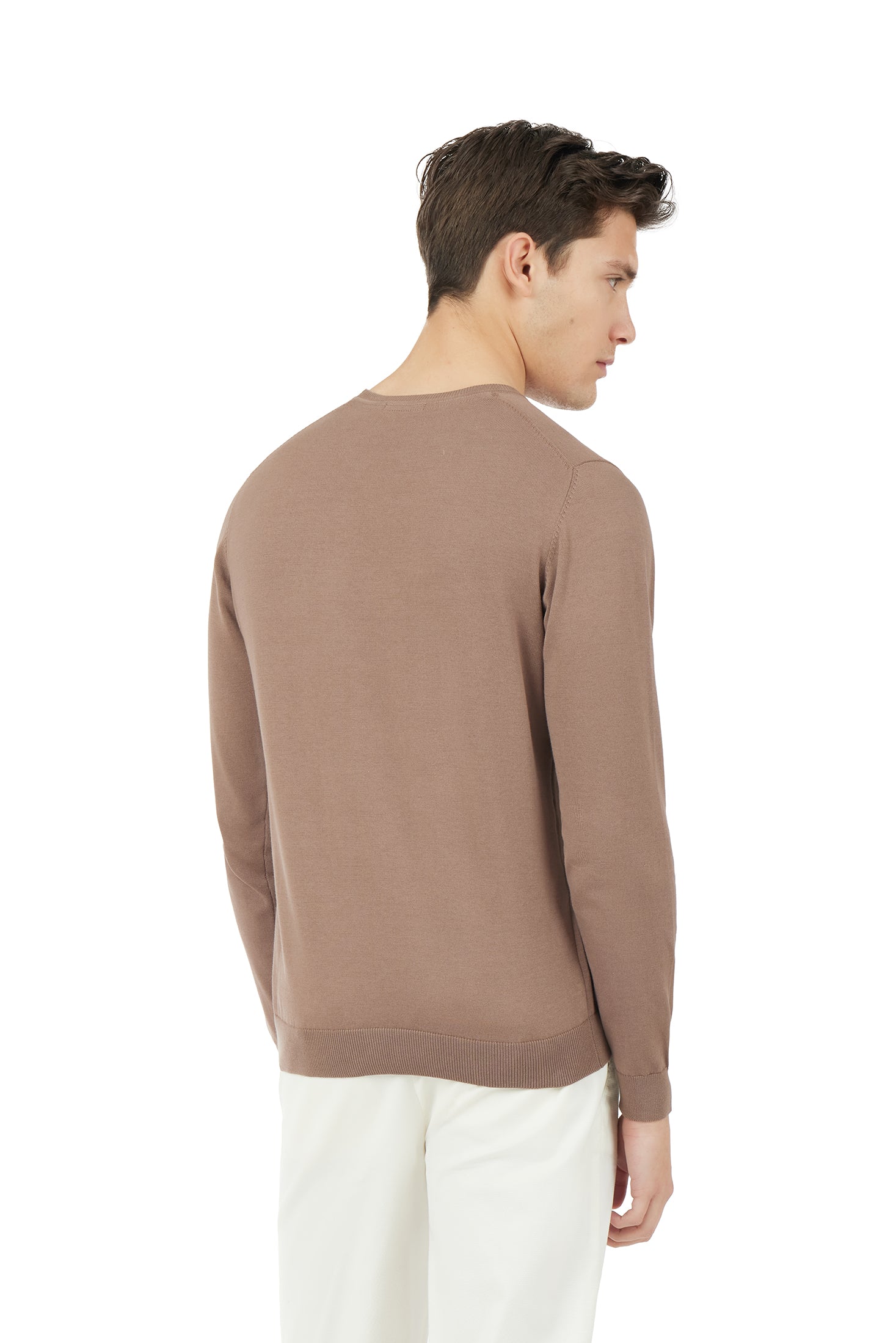 Pullover in cotone basic|Colore:Fango