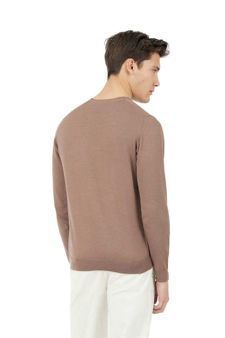 Pullover in cotone basic|Colore:Fango