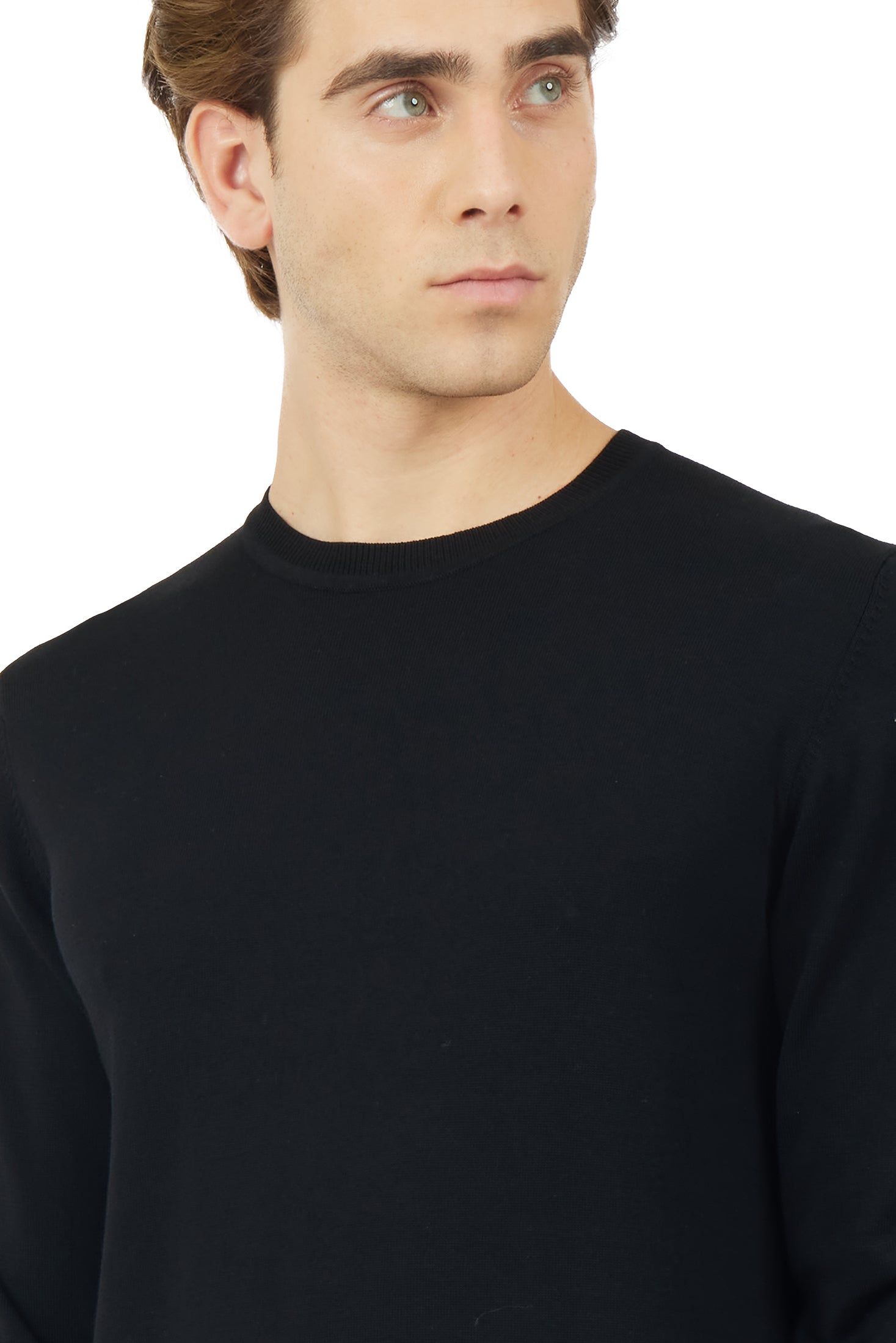 Pullover in cotone basic|Colore:Nero