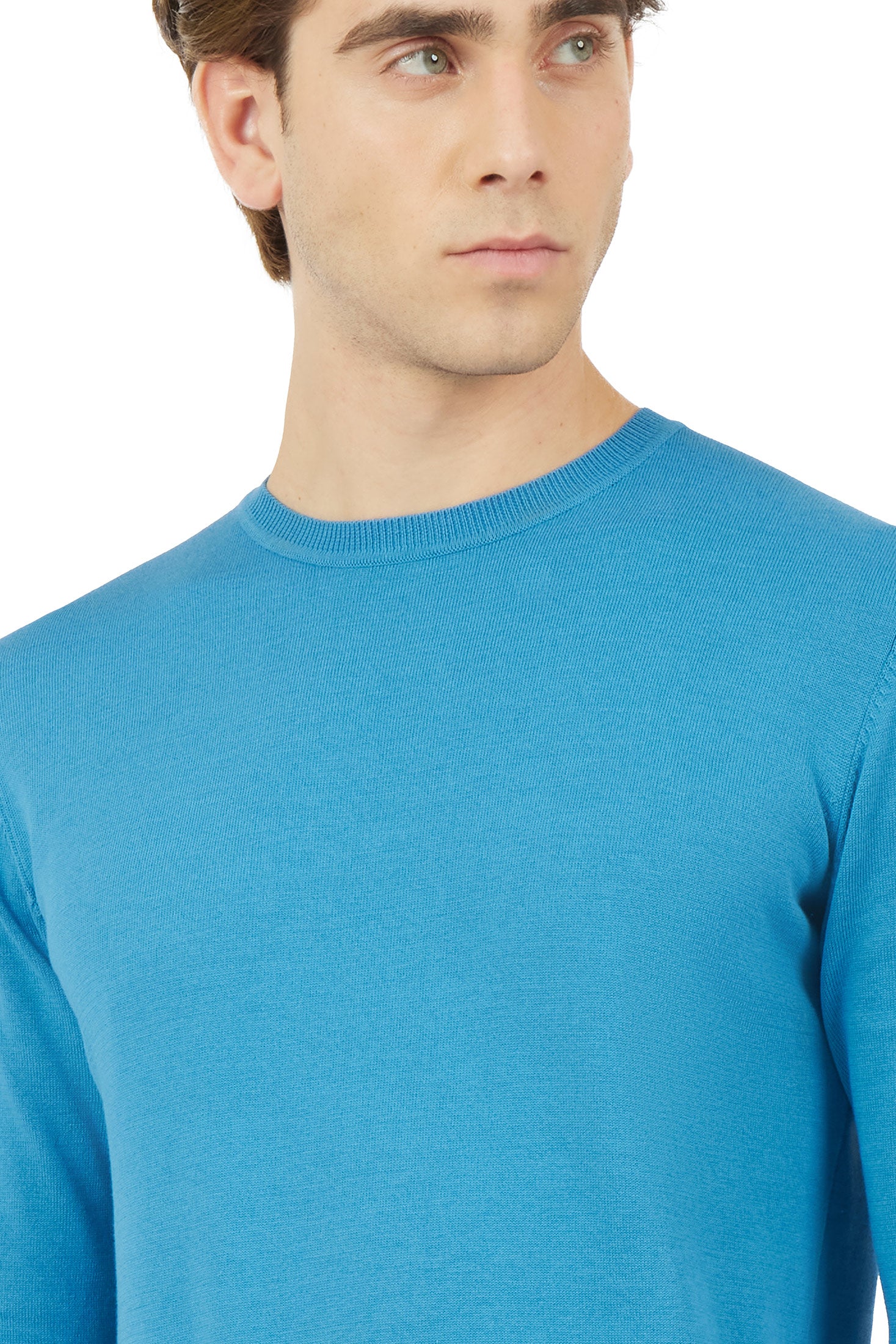 Pullover in cotone basic|Colore:Oceano