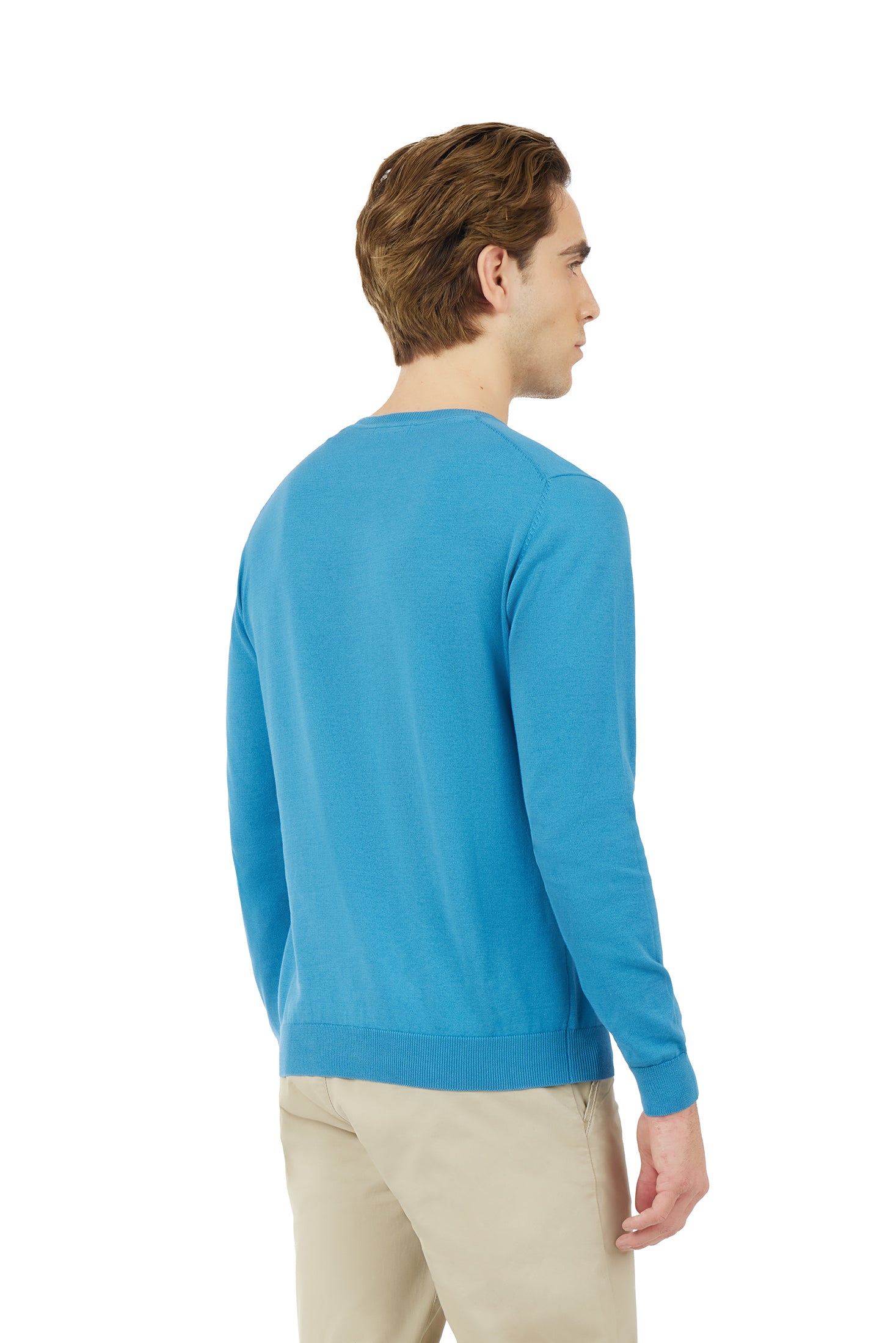 Pullover in cotone basic|Colore:Oceano