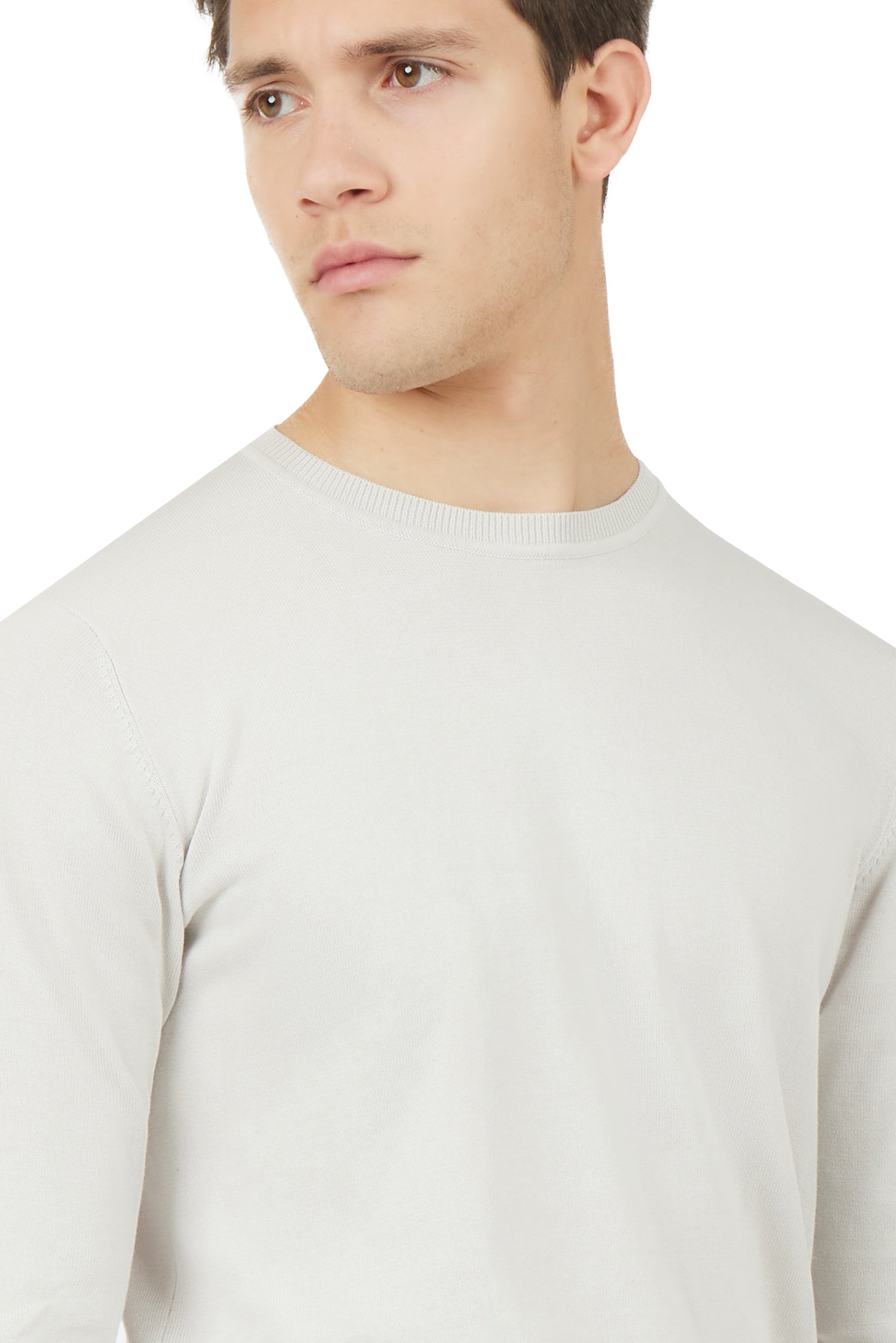 Pullover in cotone basic|Colore:Perla