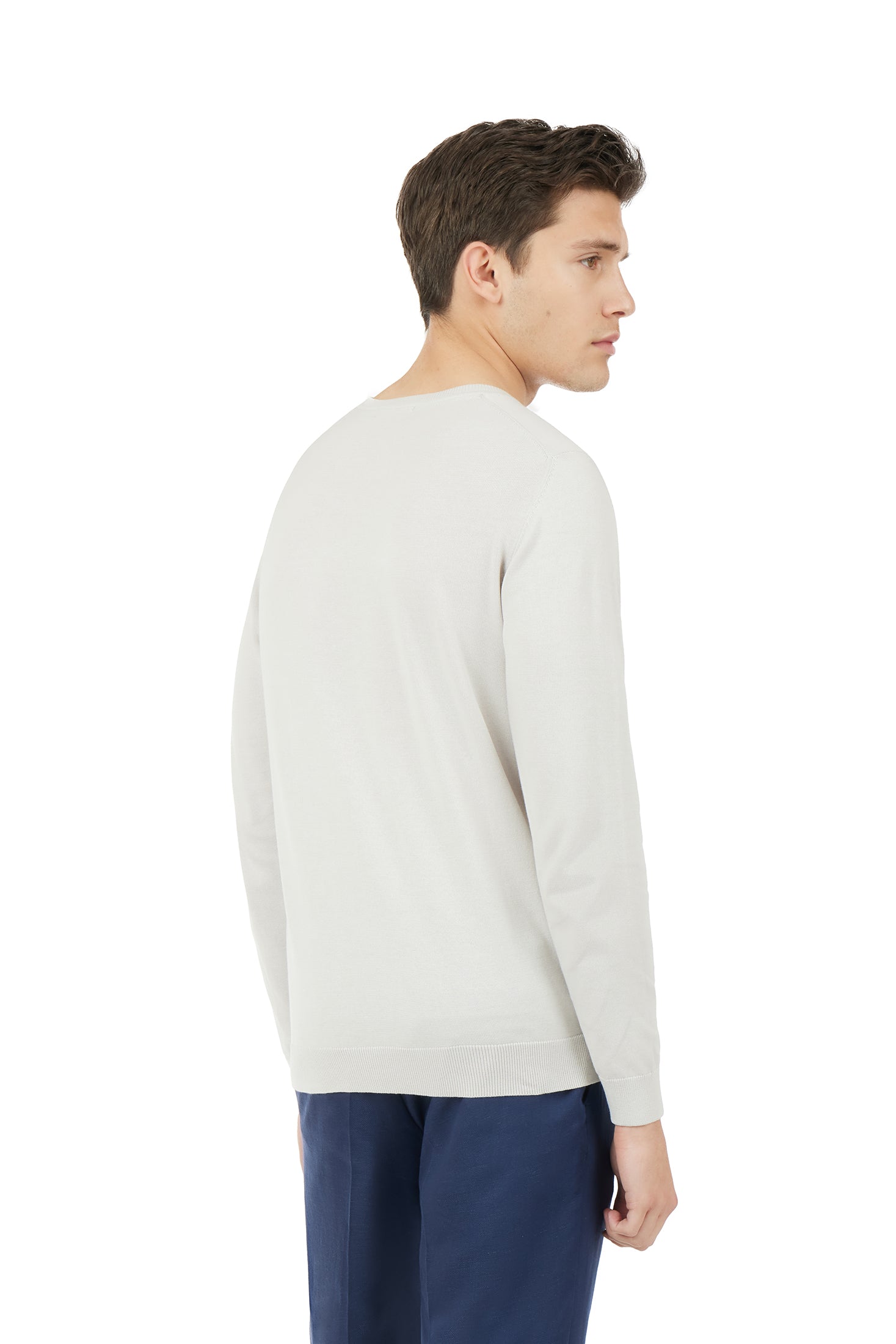 Pullover in cotone basic|Colore:Perla