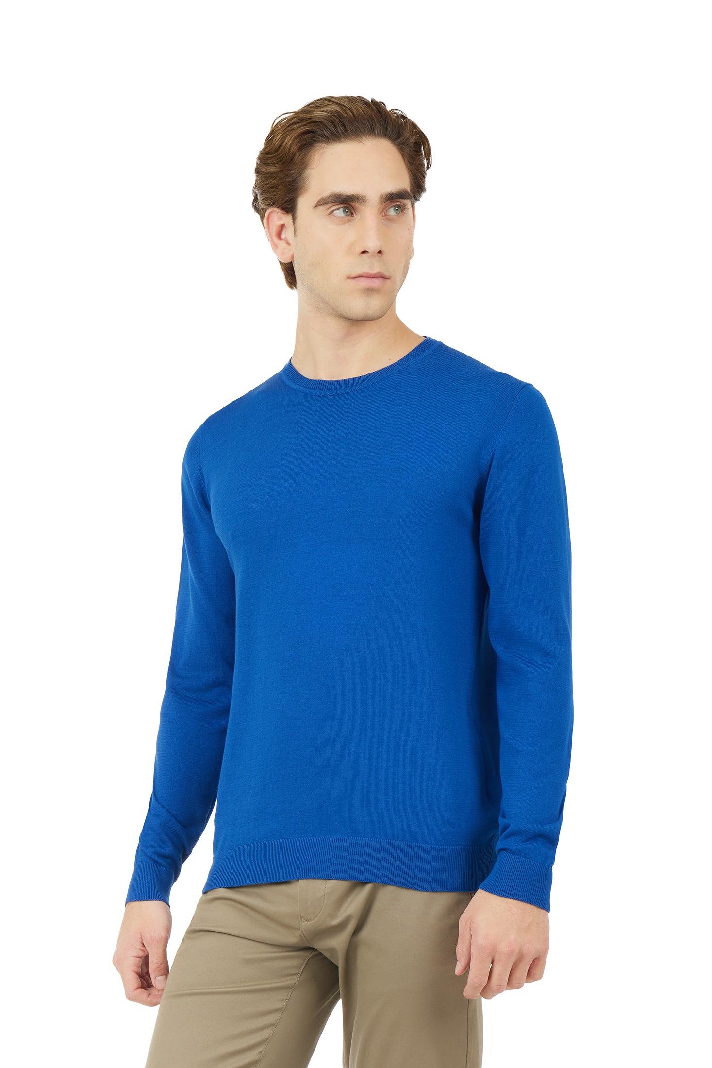 Pullover in cotone basic|Colore:Royal