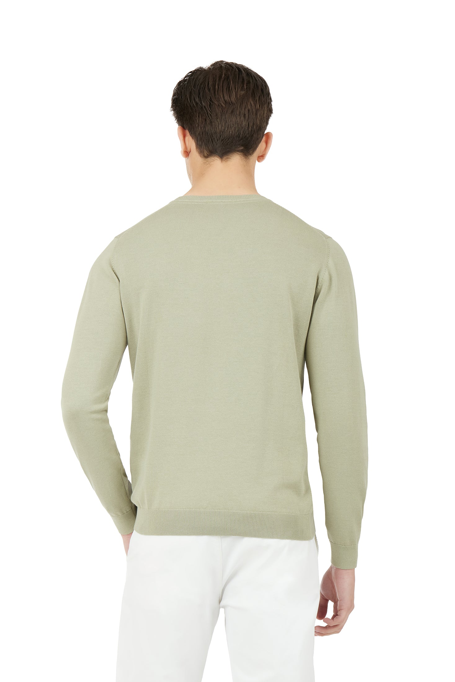 Pullover in cotone basic|Colore:Salvia
