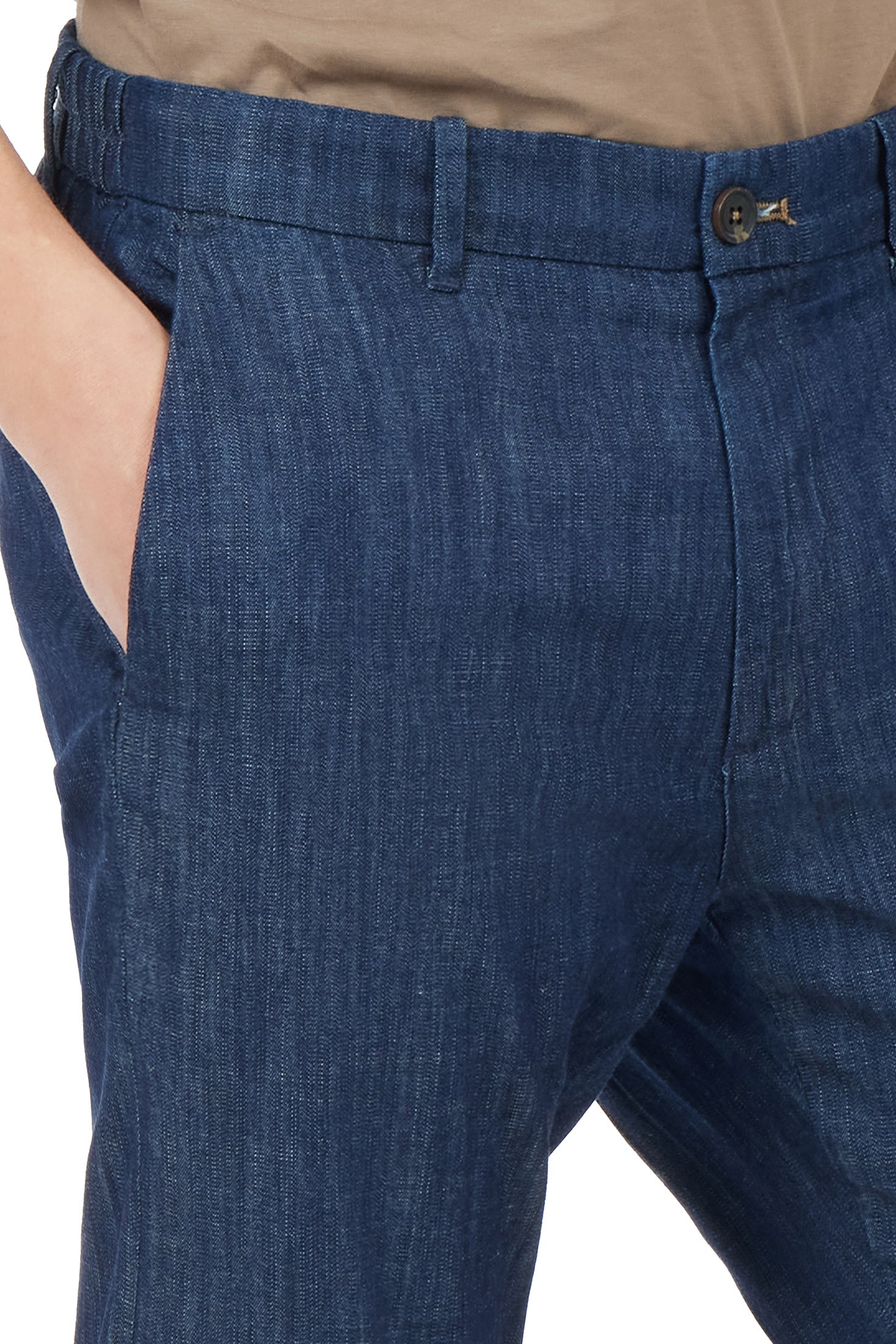 Pantaloni chinos effetto denim|Colore:Denim