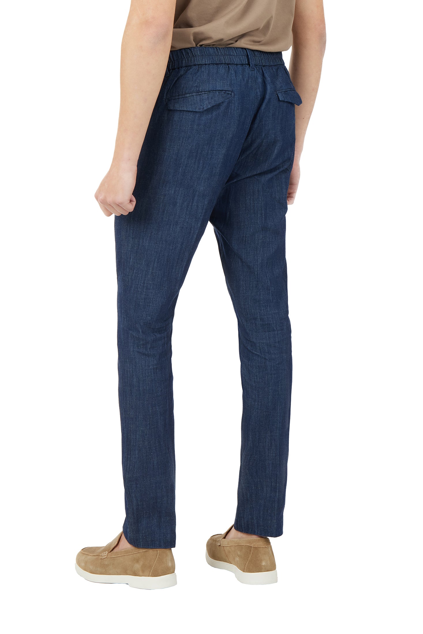 Pantaloni chinos effetto denim|Colore:Denim