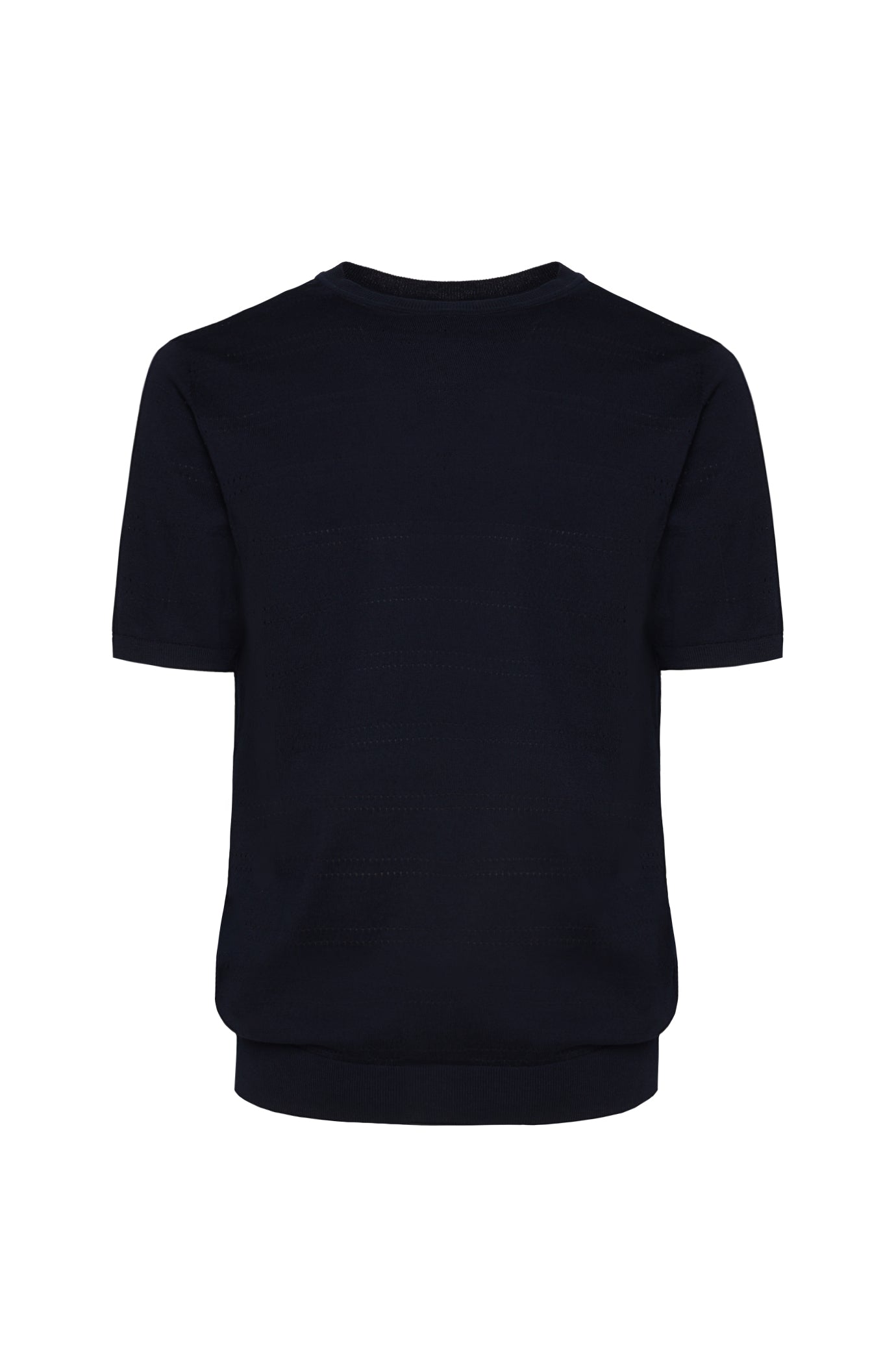 T-shirt in maglia con trama|Colore:Blu/navy