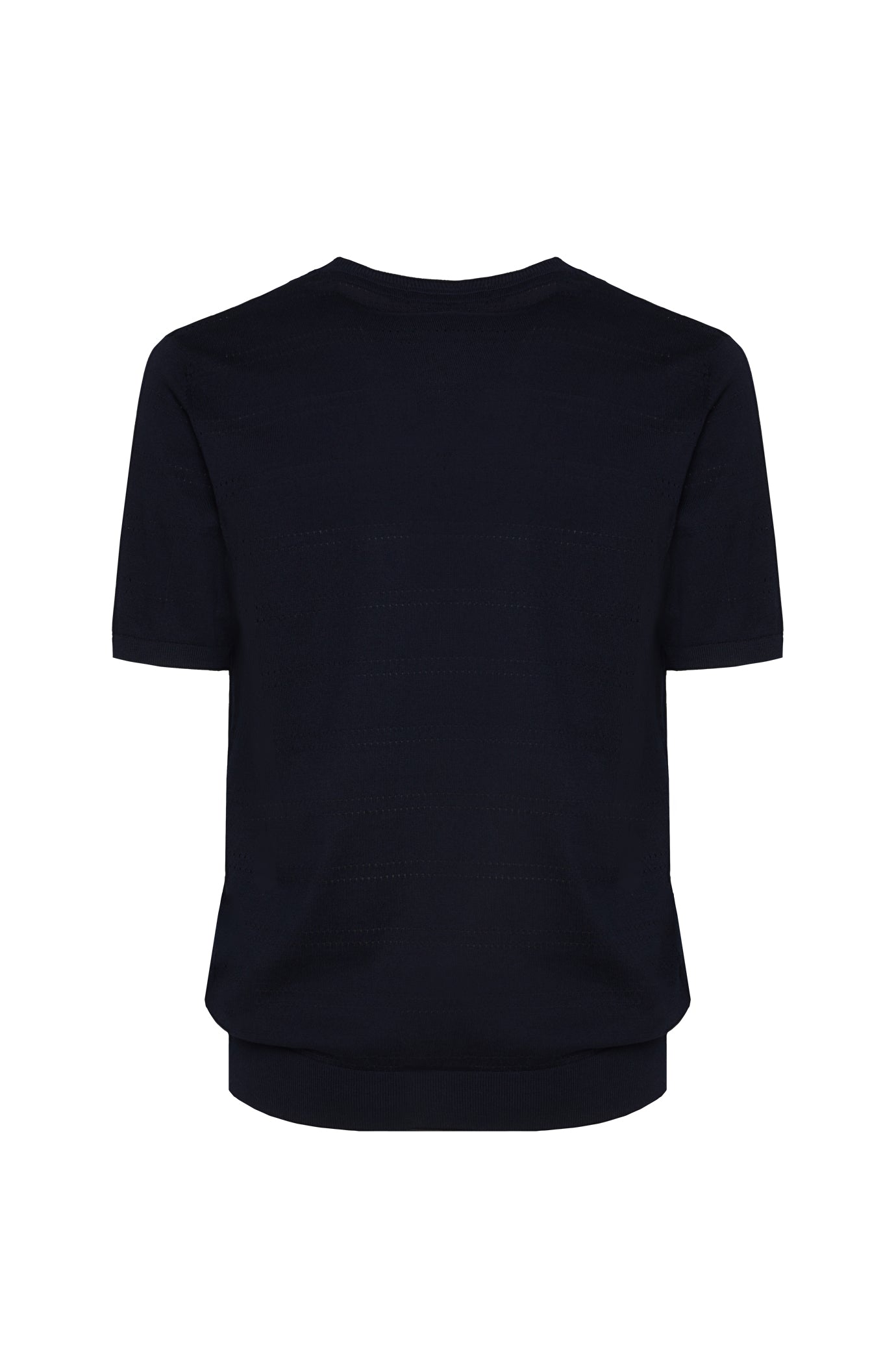 T-shirt in maglia con trama|Colore:Blu/navy