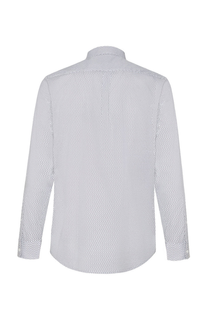 Camicia regular fit micro fantasia|Colore:Blu