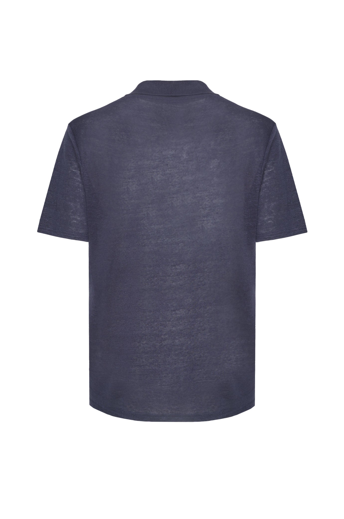 Polo derby in lino|Colore:Blu/navy
