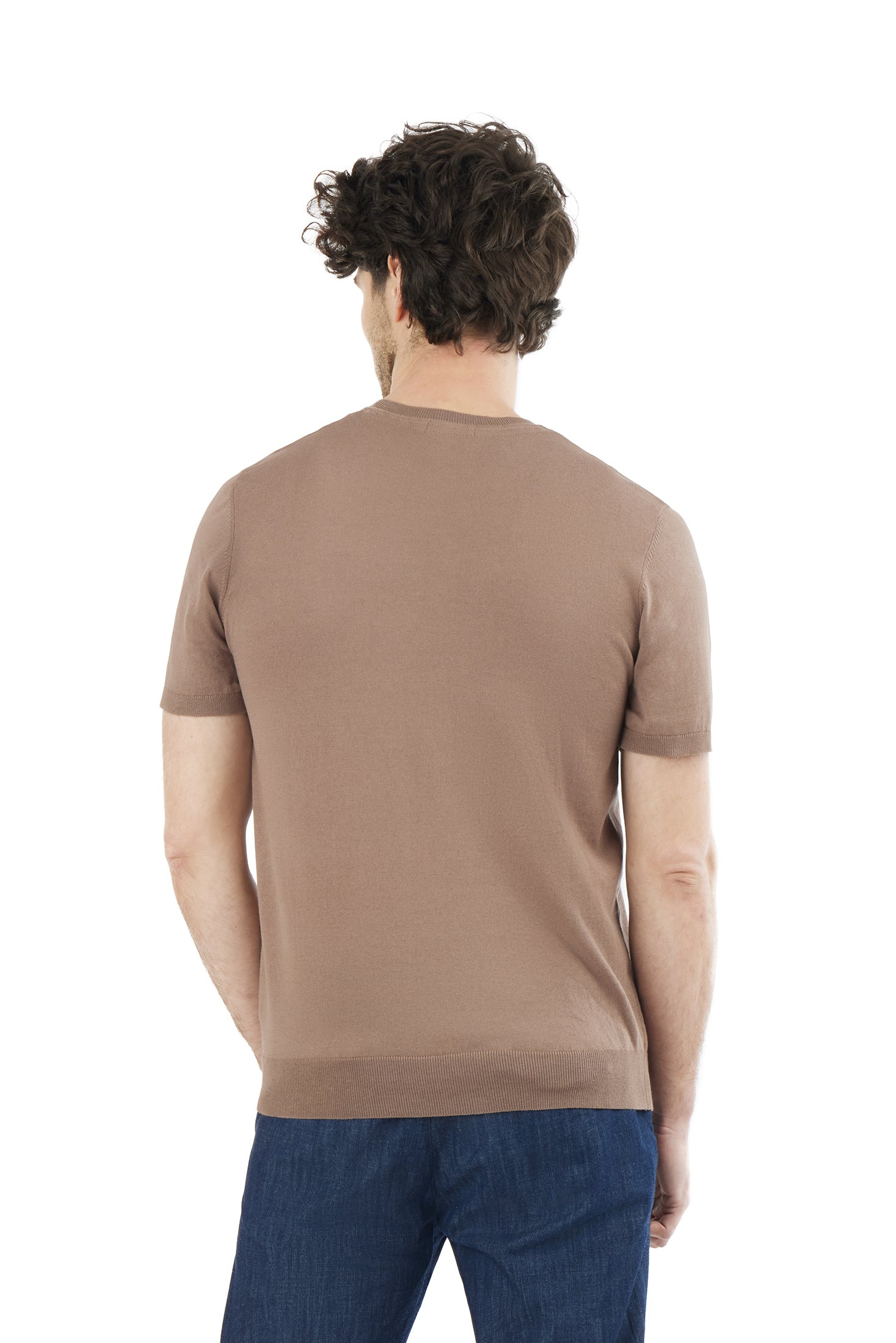 T-shirt in maglia|Colore:Fango