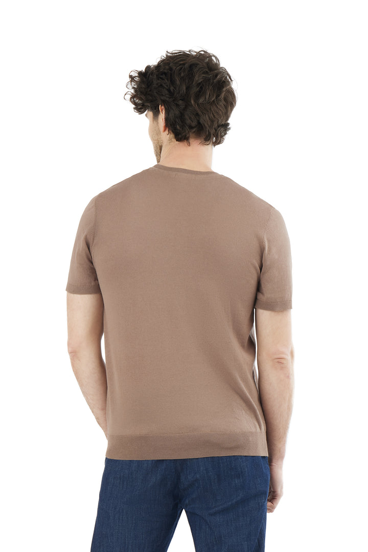 T-shirt in maglia|Colore:Fango
