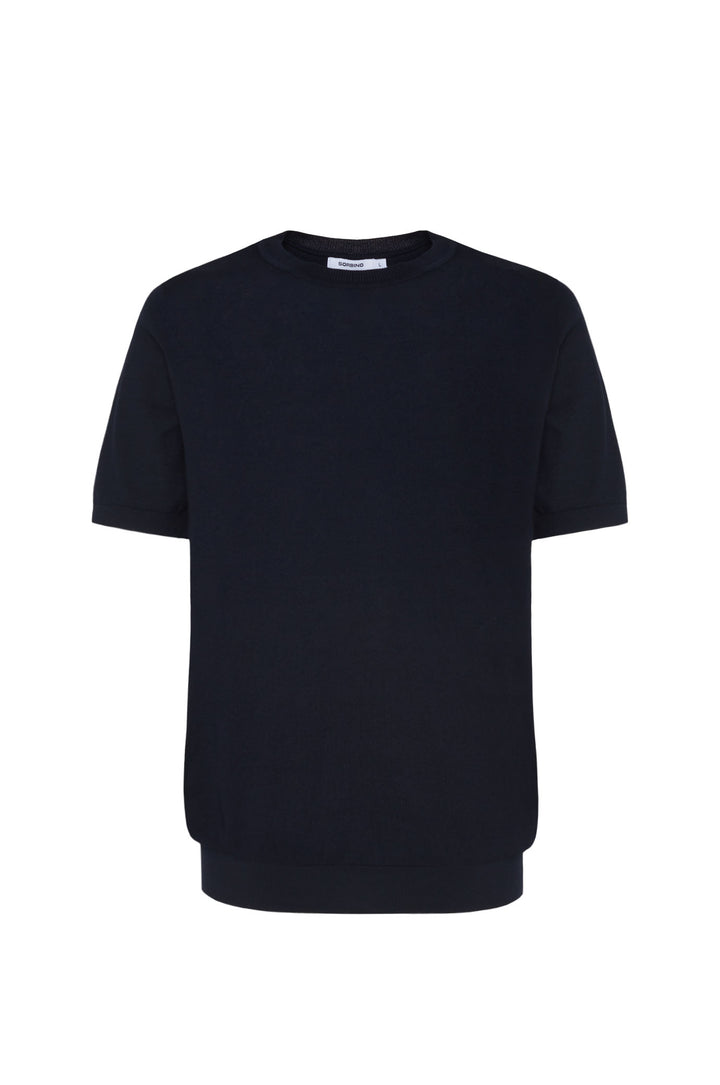 T-shirt in maglia|Colore:Blu/navy
