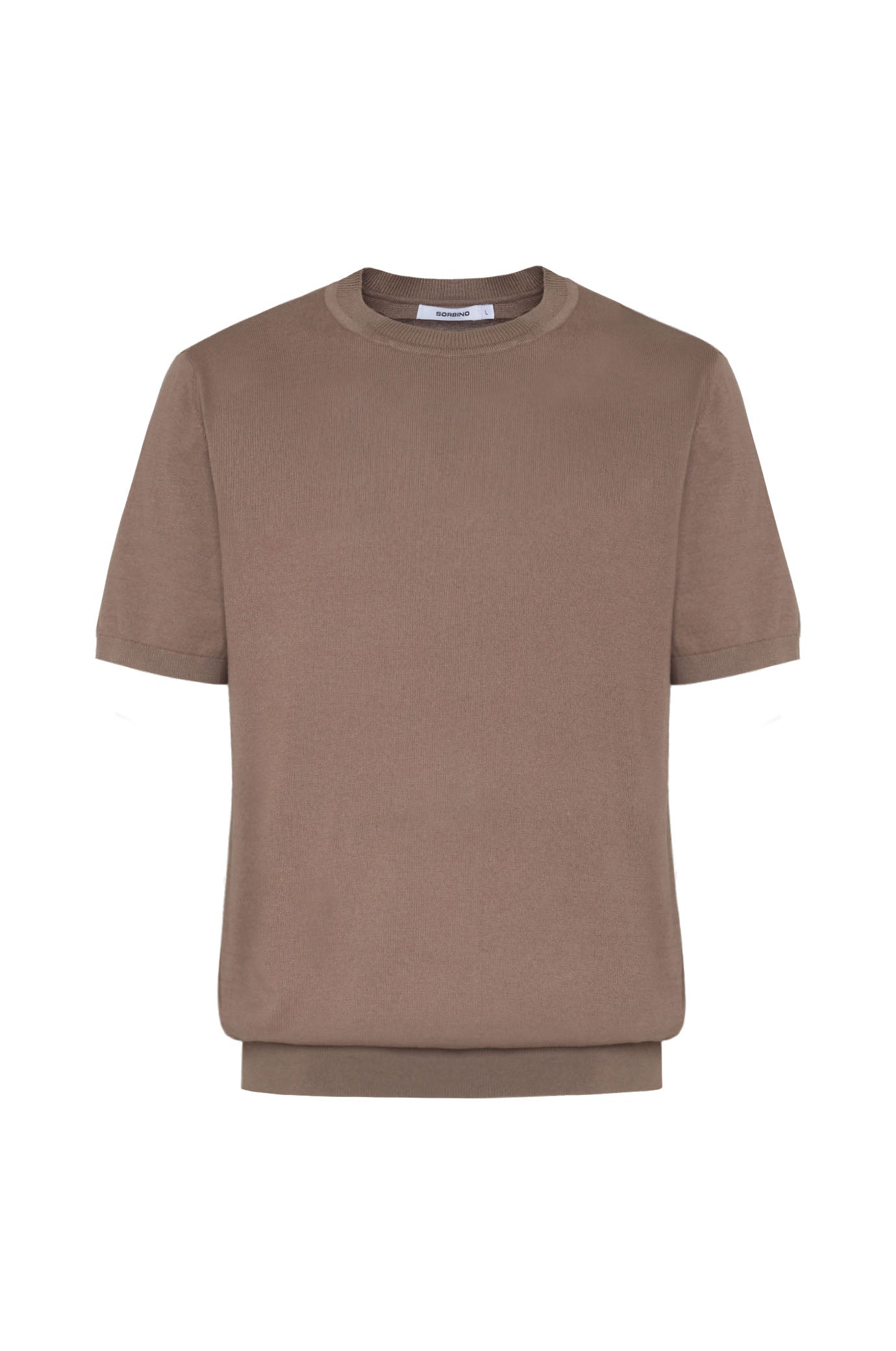 T-shirt in maglia|Colore:Fango
