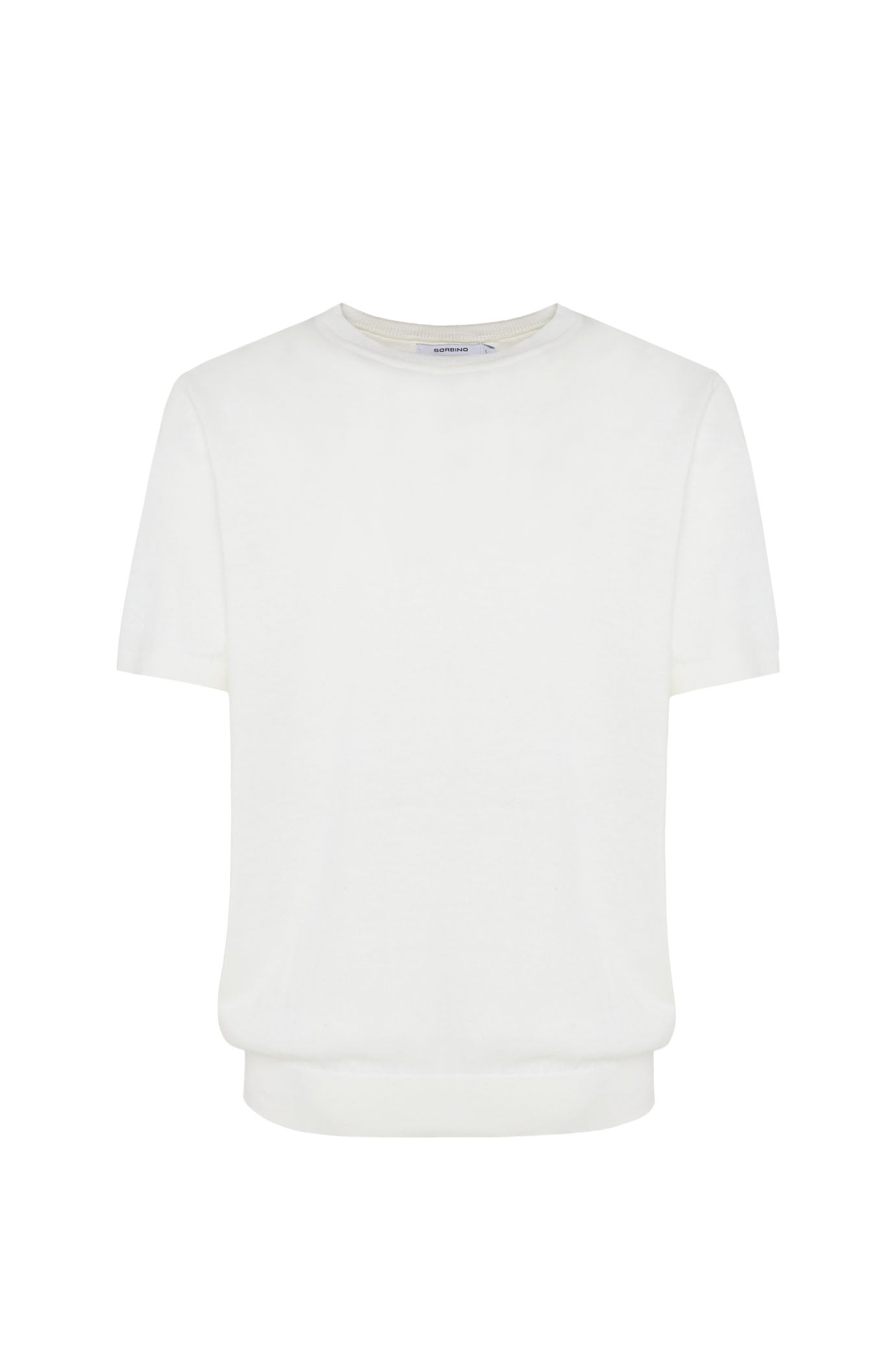 T-shirt in maglia|Colore:Off white