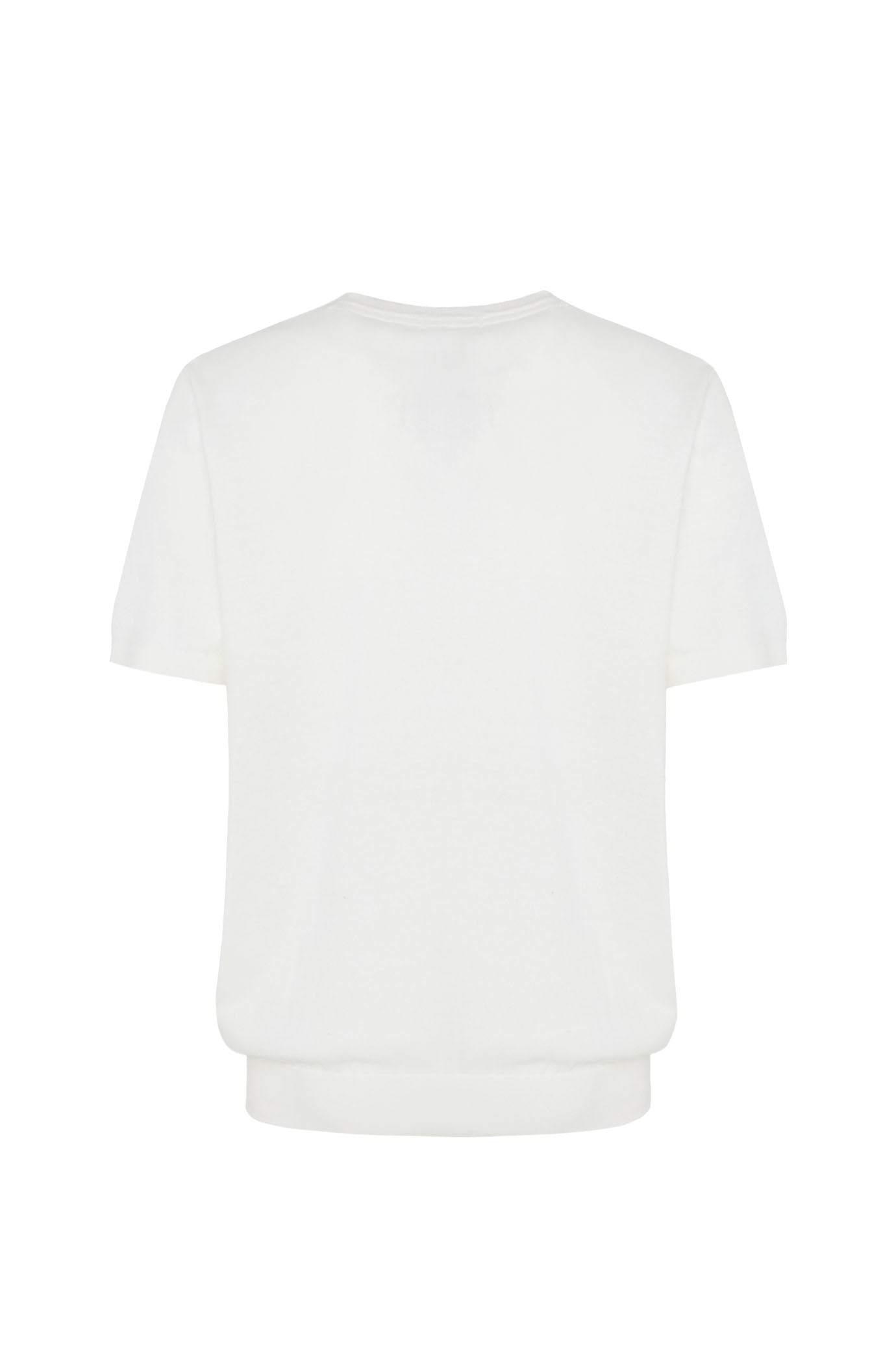 T-shirt in maglia|Colore:Off white